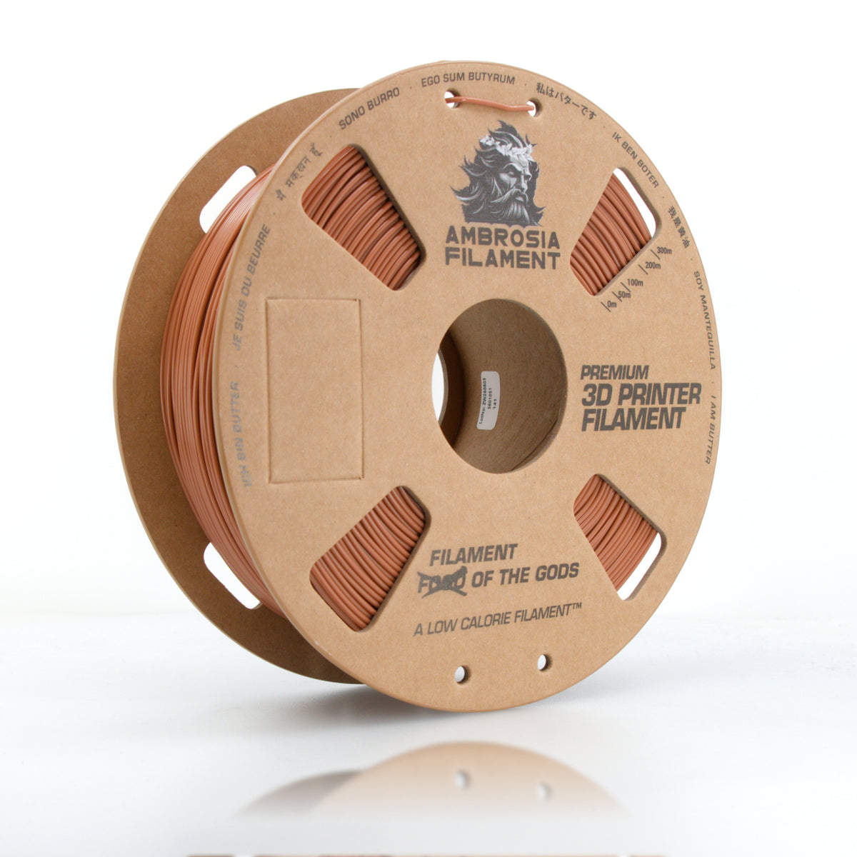 AMBROSIA PLA Filament of the Gods - 1KG Bambu AMS Friendly Cardboard Spools Premium 3D Printing Filament