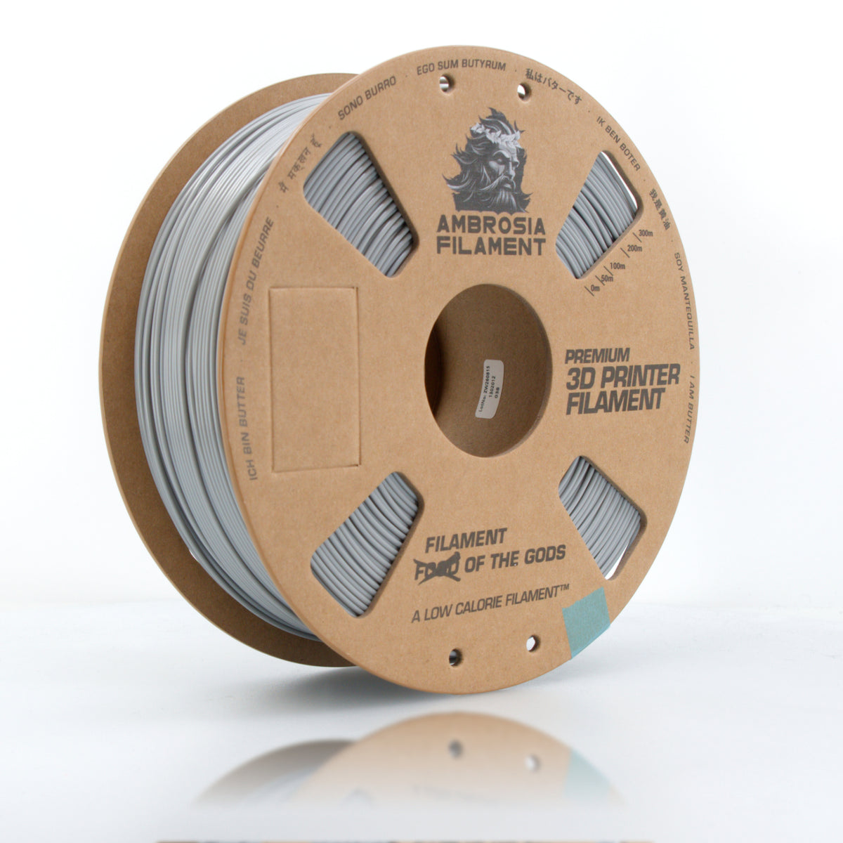 AMBROSIA PLA Filament of the Gods - 1KG Bambu AMS Friendly Cardboard Spools Premium 3D Printing Filament