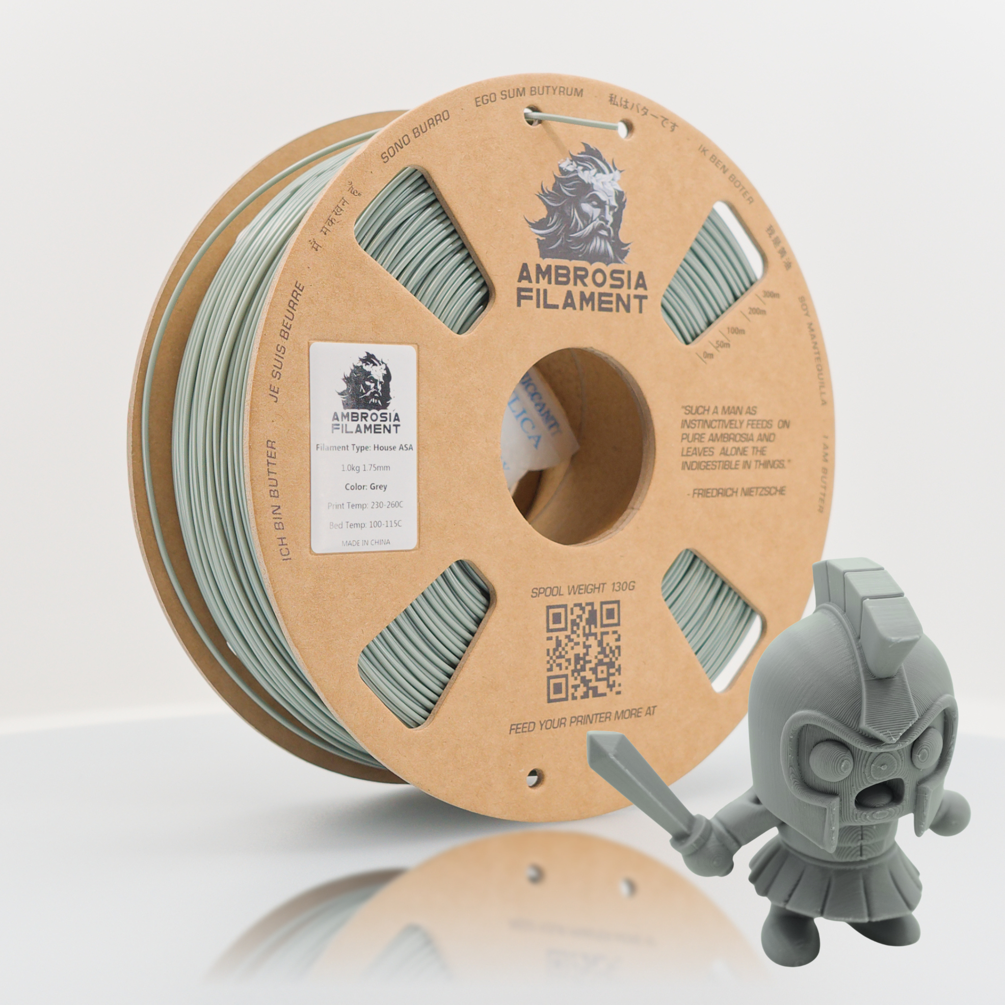 AMBROSIA ASA Filament of the Gods - 1KG Bambu AMS Friendly Cardboard S