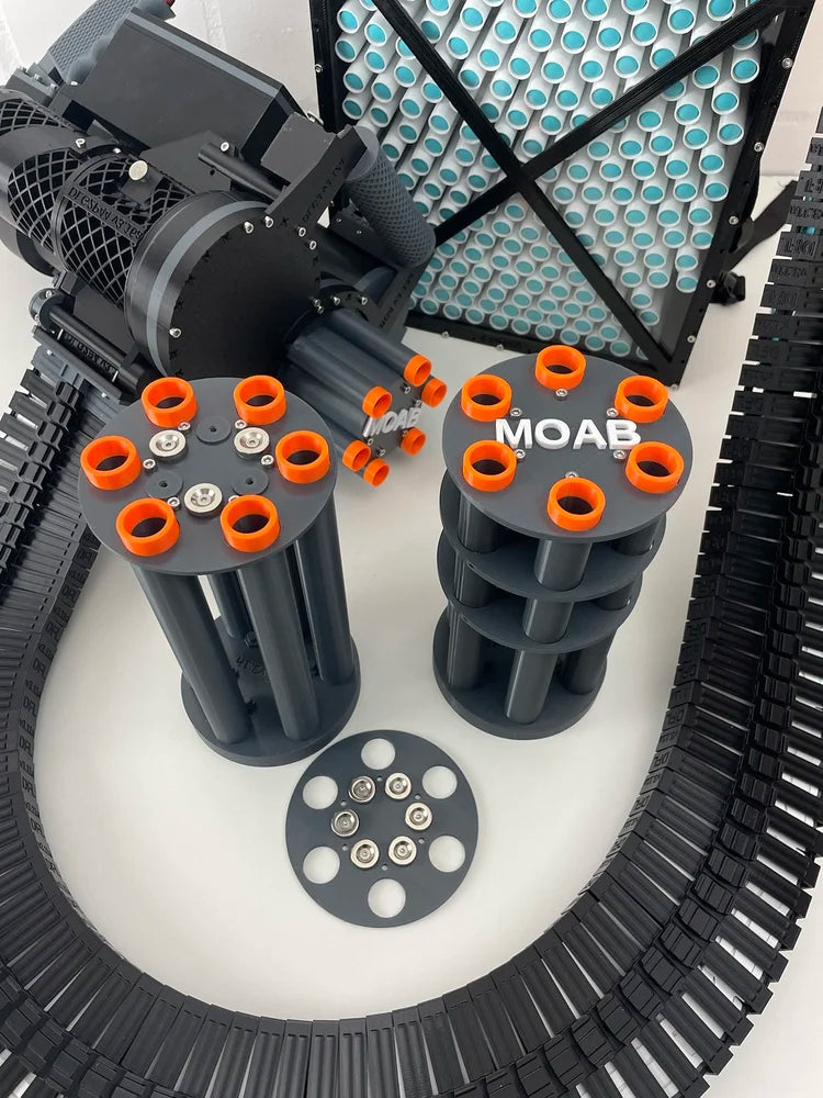 The Mother of All Blasters (MOAB) Dart Blaster Kit by GatlingTommy - 50 darts per second!