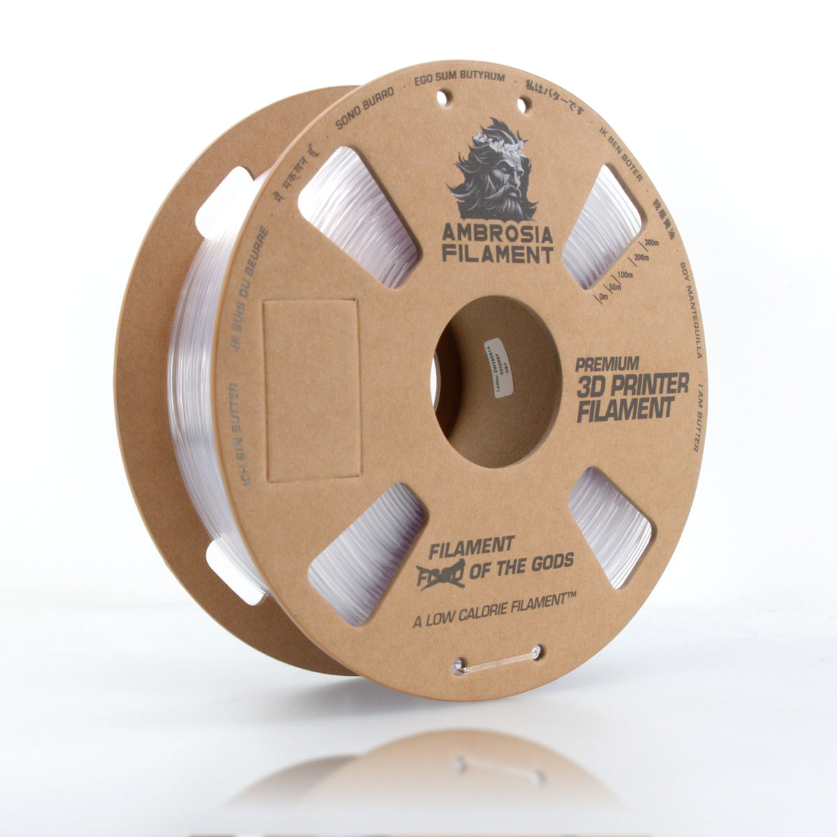 AMBROSIA PLA Filament of the Gods - 1KG Bambu AMS Friendly Cardboard Spools Premium 3D Printing Filament
