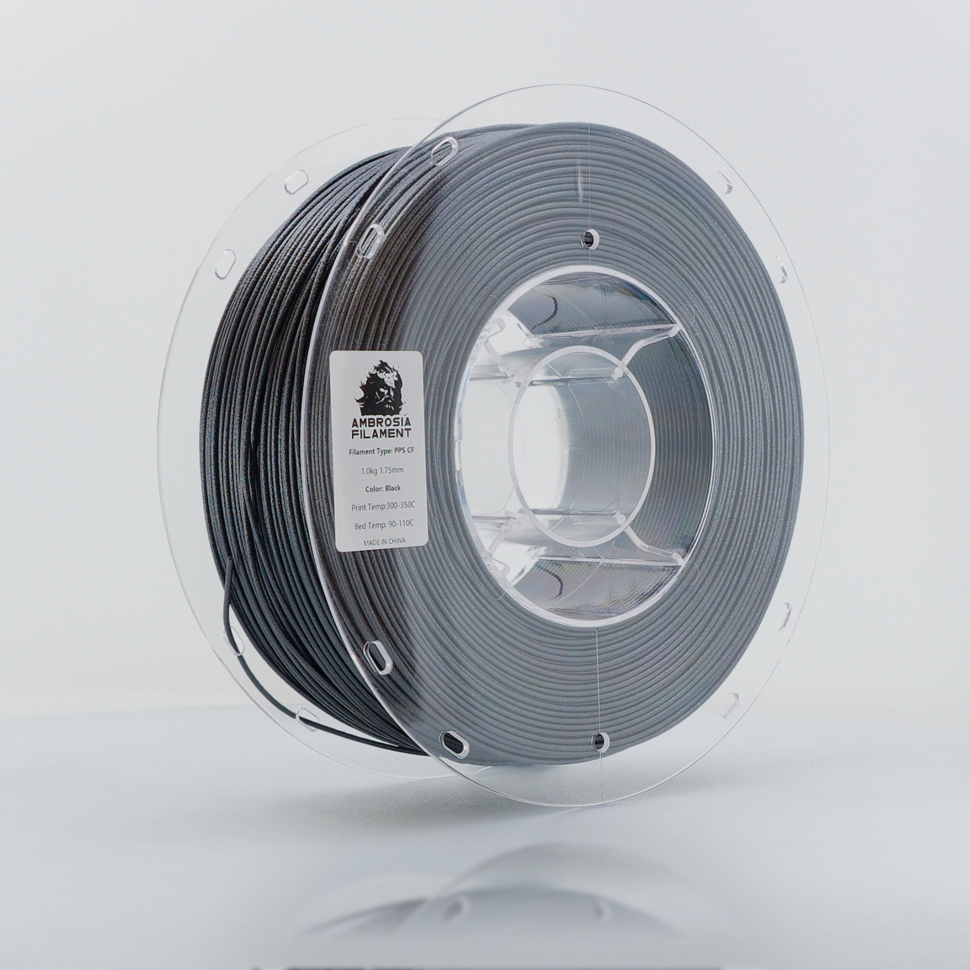 AMBROSIA PPS-CF Filament of the Gods - 1KG Bambu AMS Friendly High Temperature PolyCarbonate Spools Premium 3D Printing Filament