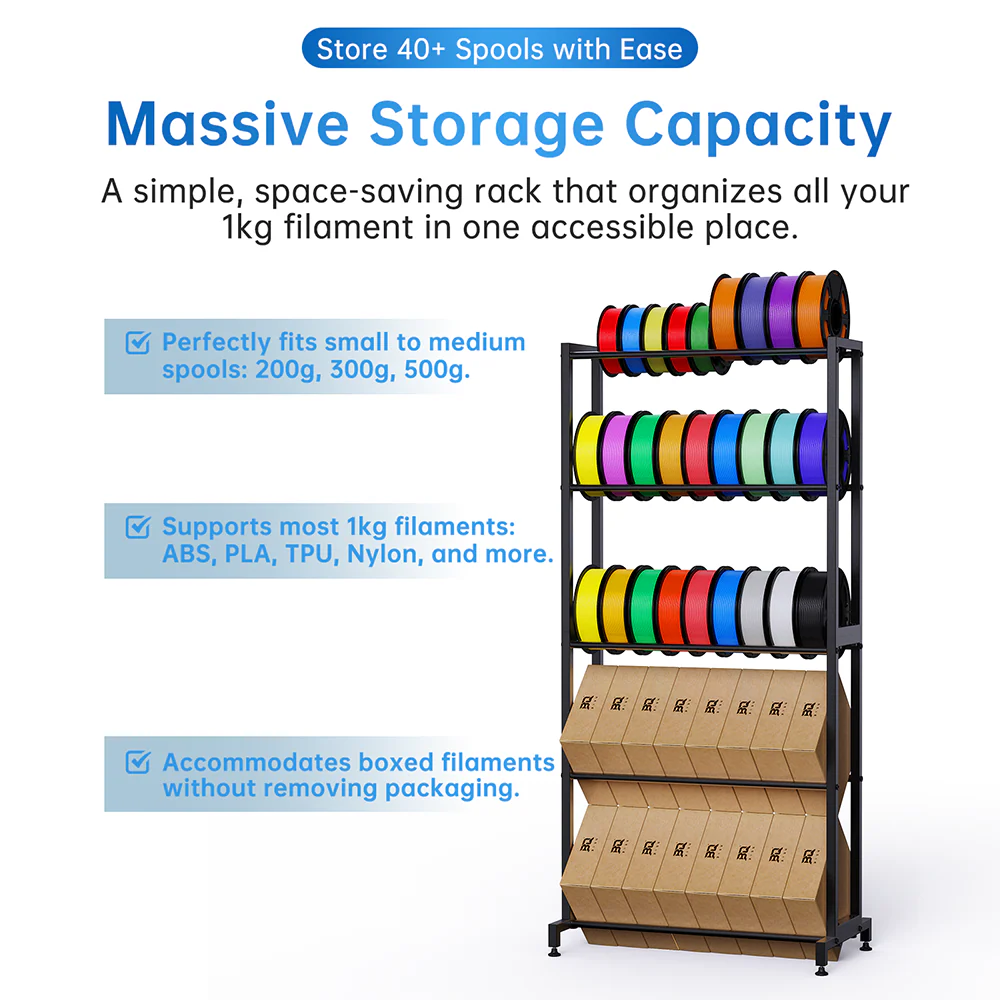 Biqu Panda Filament Storage Feed Rack 5-tier holds 40+ 1kg spools