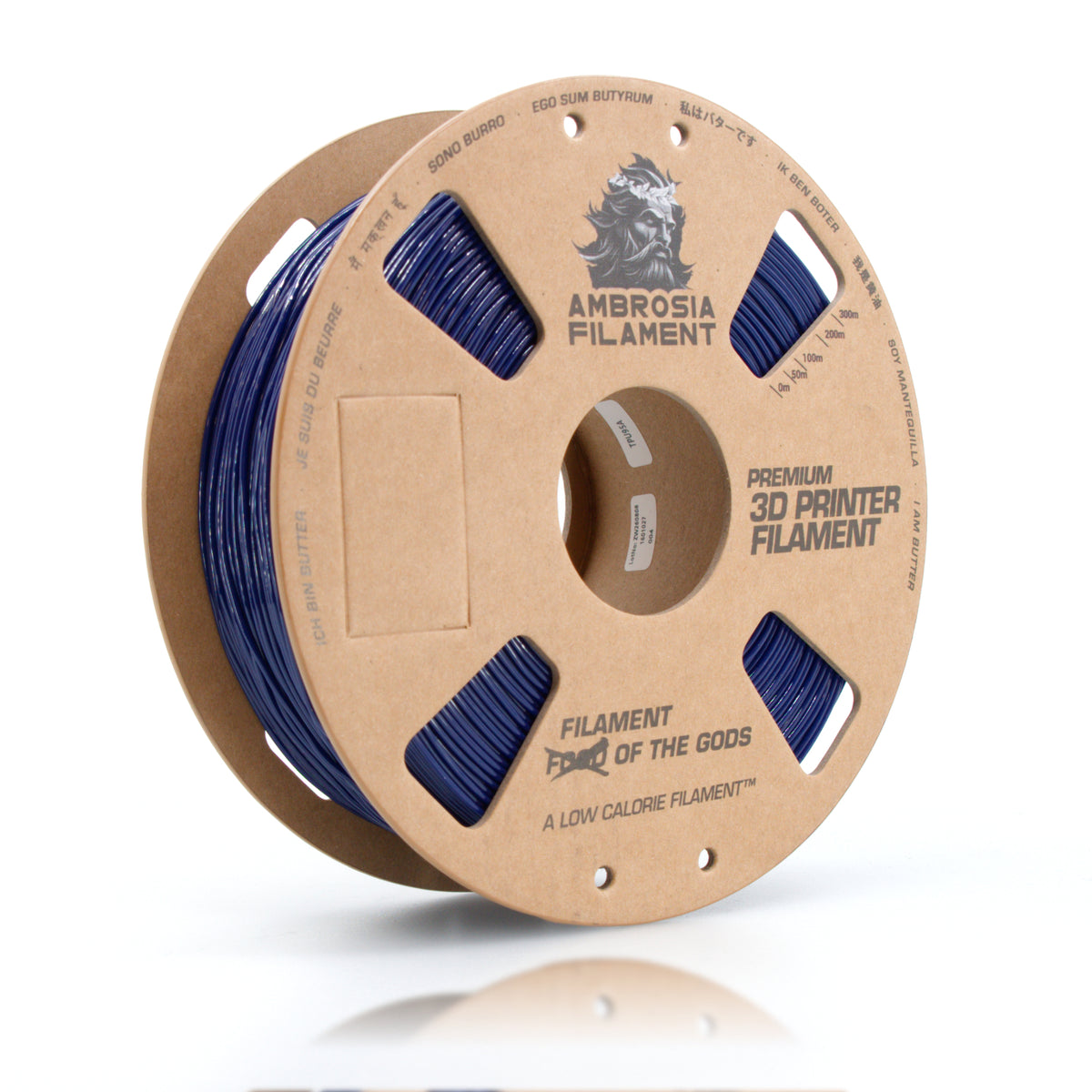 AMBROSIA TPU 95 Filament of the Gods - 1KG Cardboard Spools Premium 3D Printing Filament TPU95
