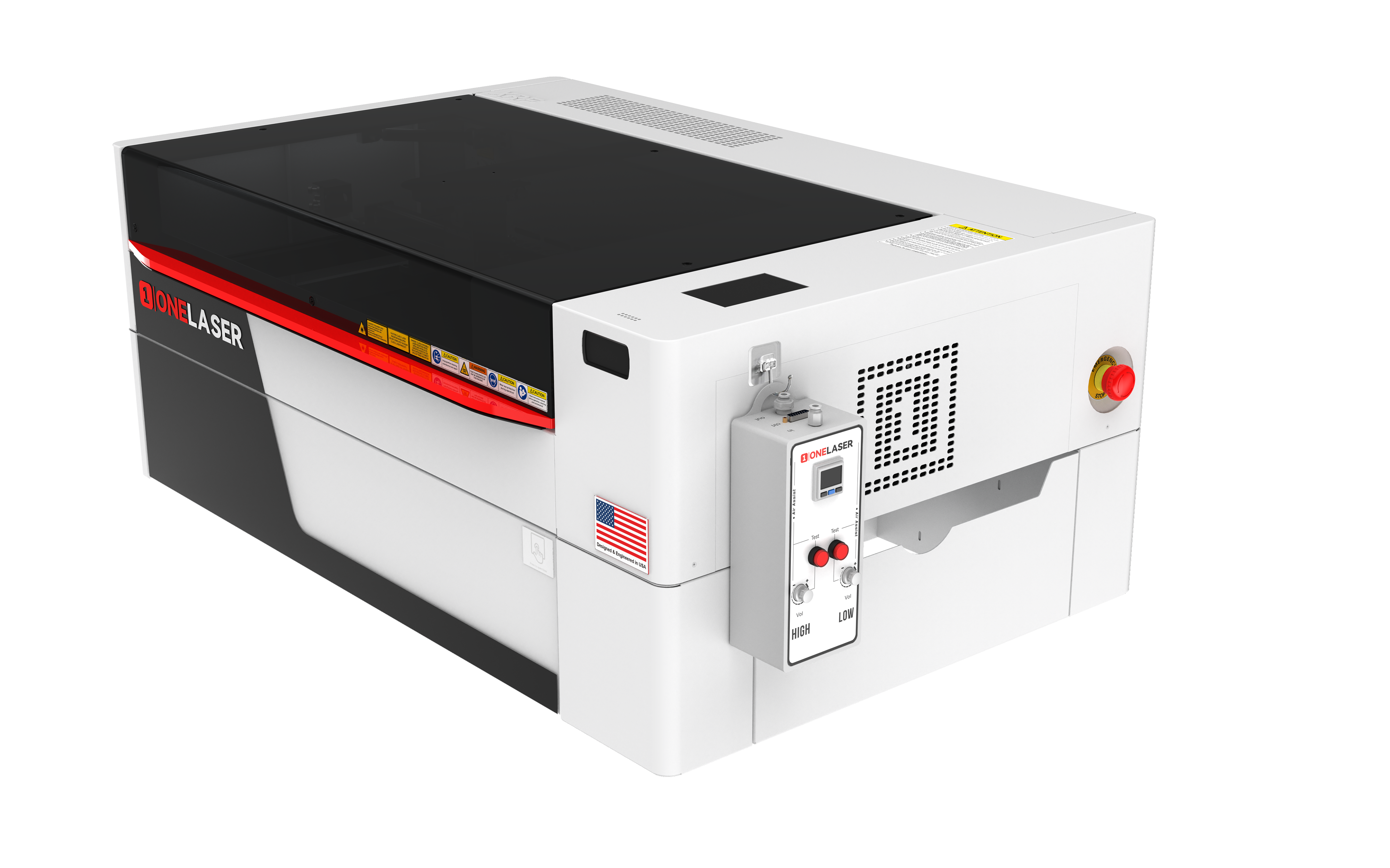 OneLaser Air Assist Control, Automated Dual-Mode Airflow with Real-Time Pressure Monitoring
