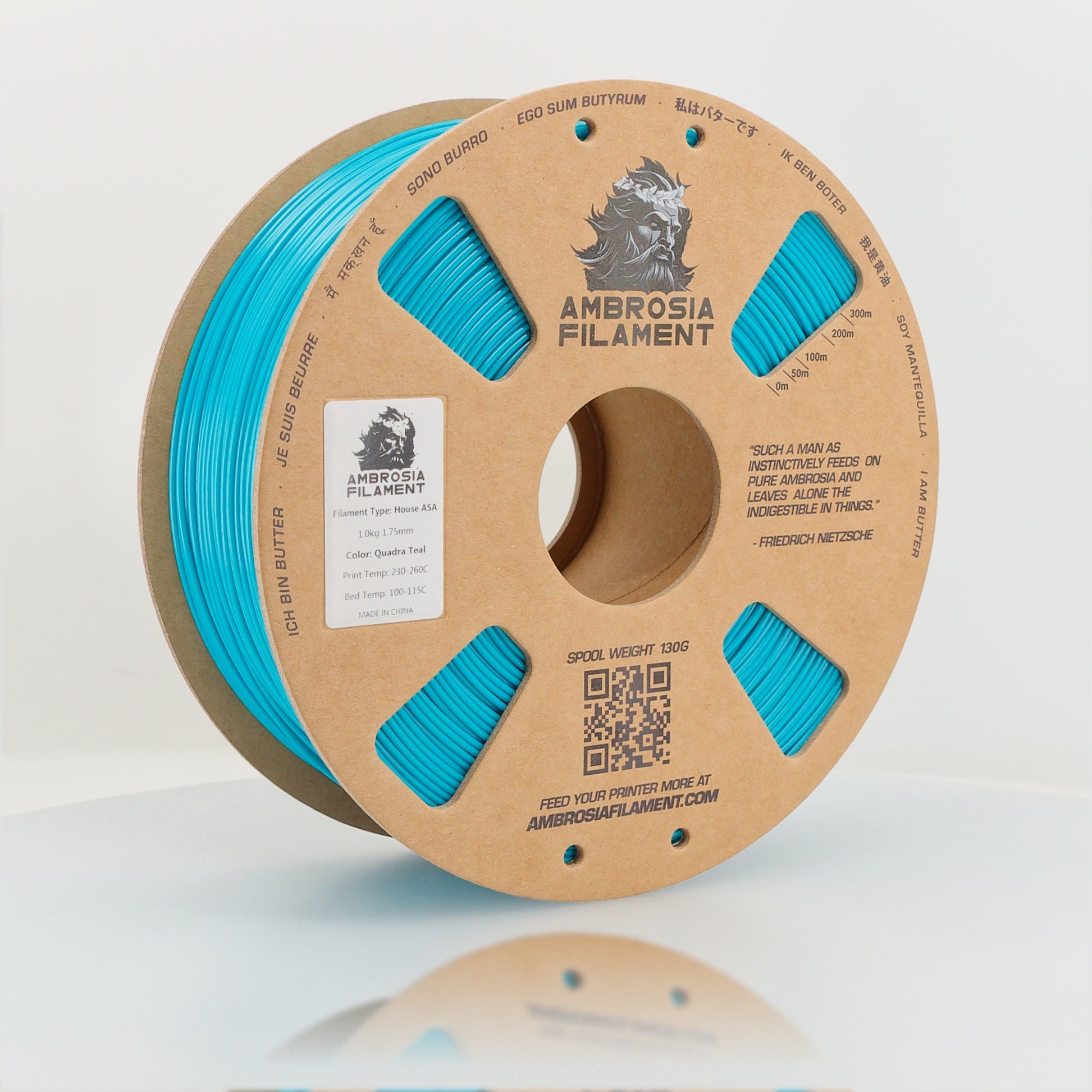 AMBROSIA ASA Filament of the Gods - 1KG Bambu AMS Friendly Cardboard Spools  Premium 3D Printing Filament House ASA