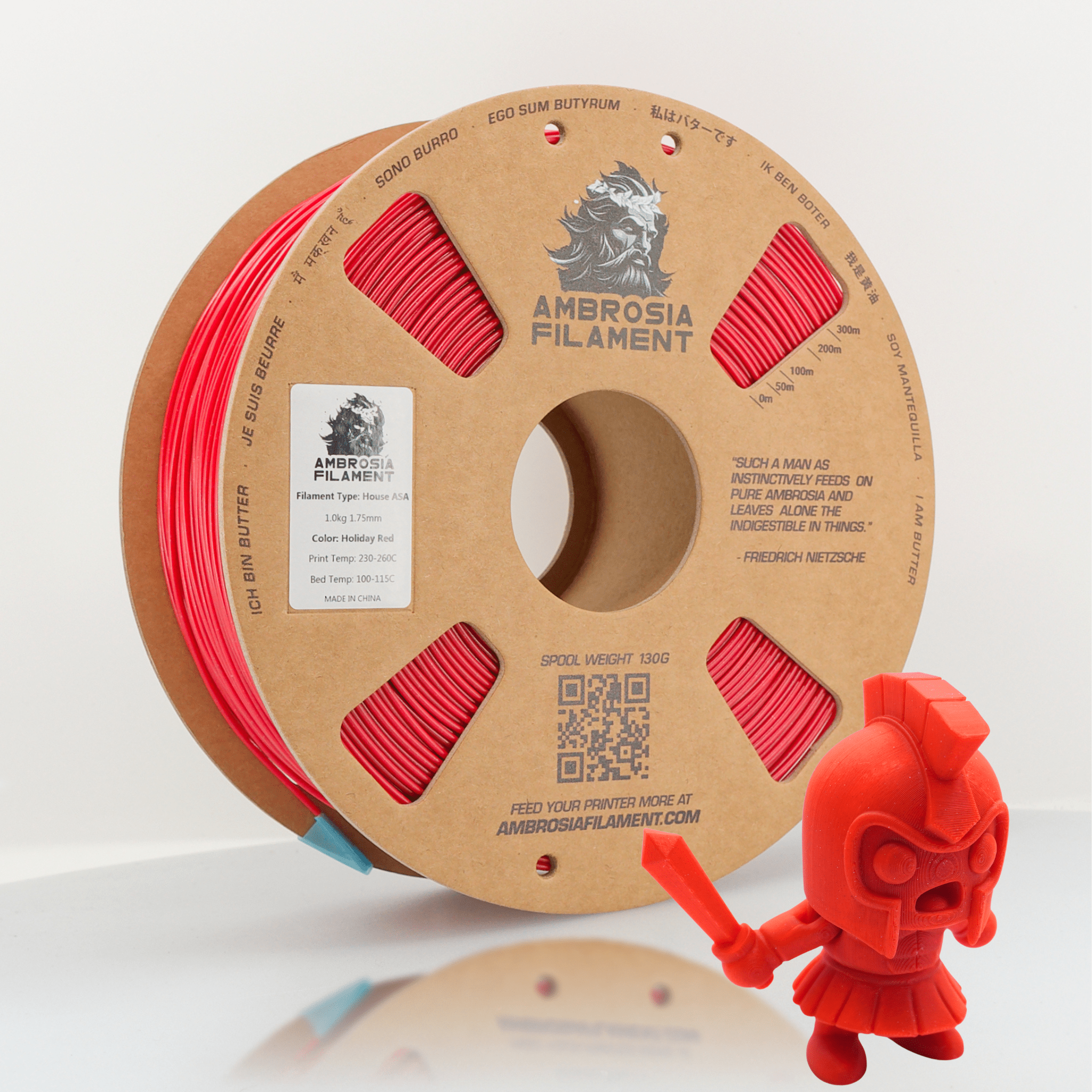 AMBROSIA ASA Galactic Filament of the Gods (Glitter / Sparkle) - 1KG Bambu AMS Friendly Cardboard Spools Premium 3D Printing Filament - West3D 3D Printing Supplies - AMBROSIA FILAMENT