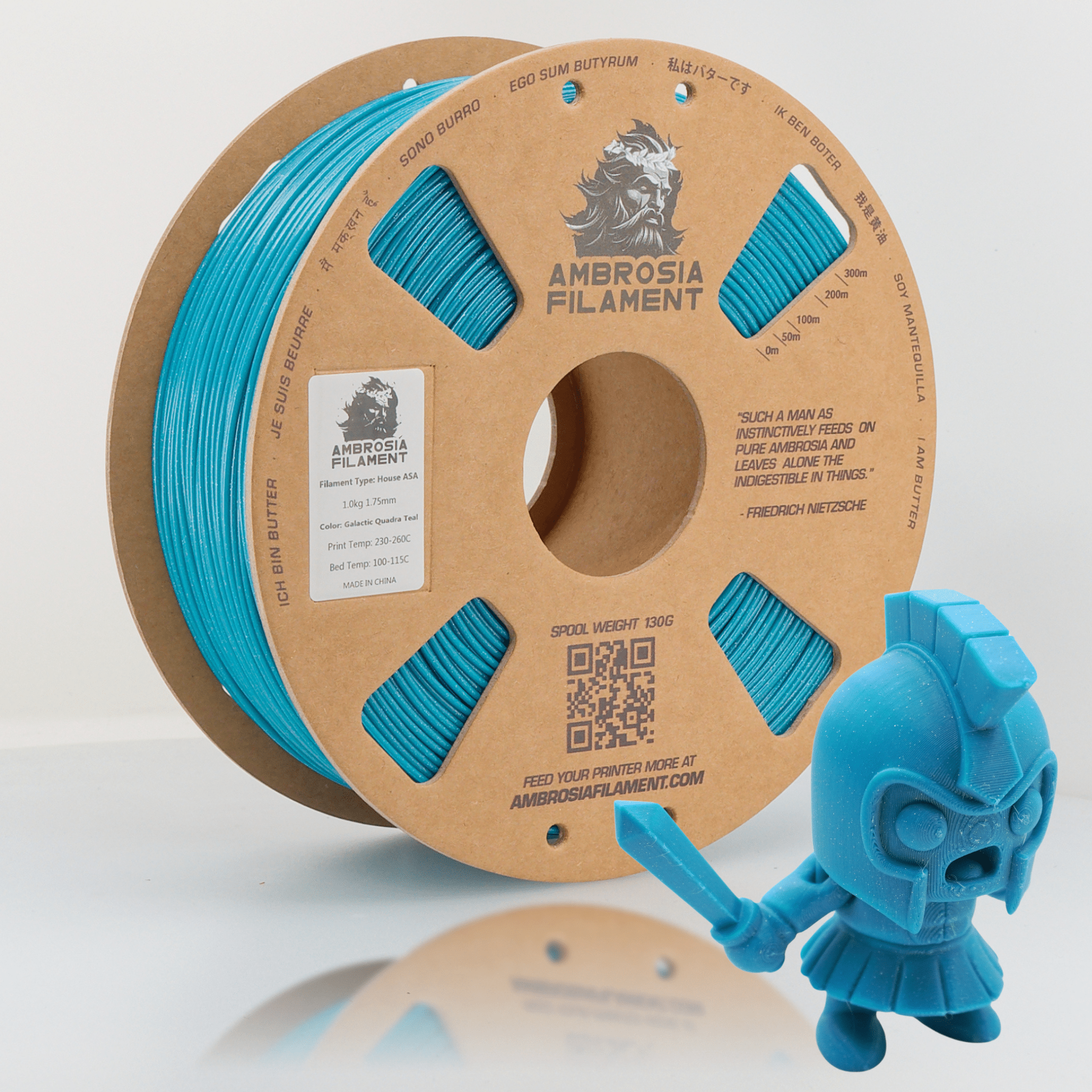 AMBROSIA ASA Galactic Filament of the Gods (Glitter / Sparkle) - 1KG Bambu AMS Friendly Cardboard Spools Premium 3D Printing Filament - West3D 3D Printing Supplies - AMBROSIA FILAMENT