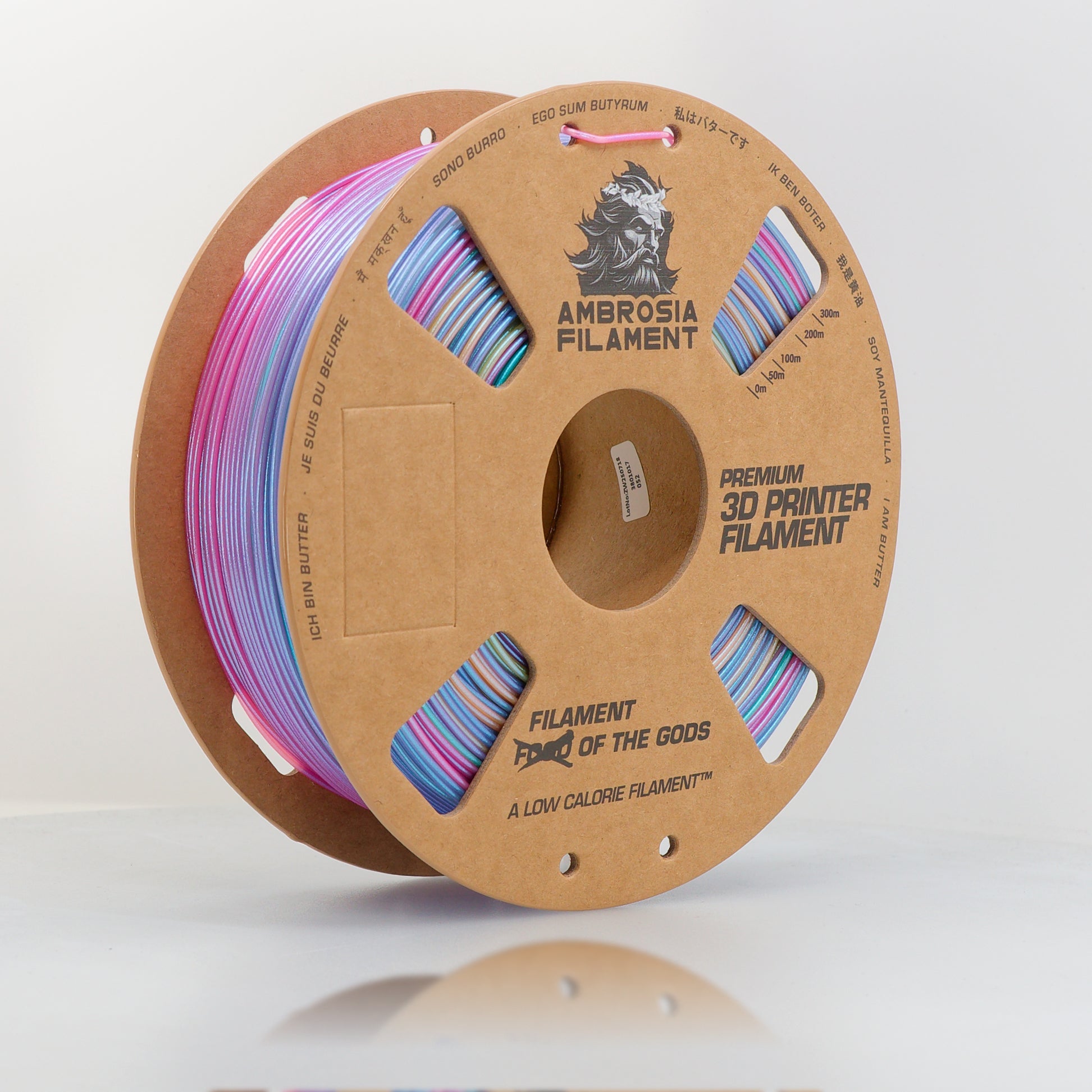 AMBROSIA Dolos Color Shifting PLA Filament of the Gods - 1KG Bambu AMS Friendly Cardboard Spools Premium 3D Printing Filament - West3D 3D Printing Supplies - AMBROSIA FILAMENT