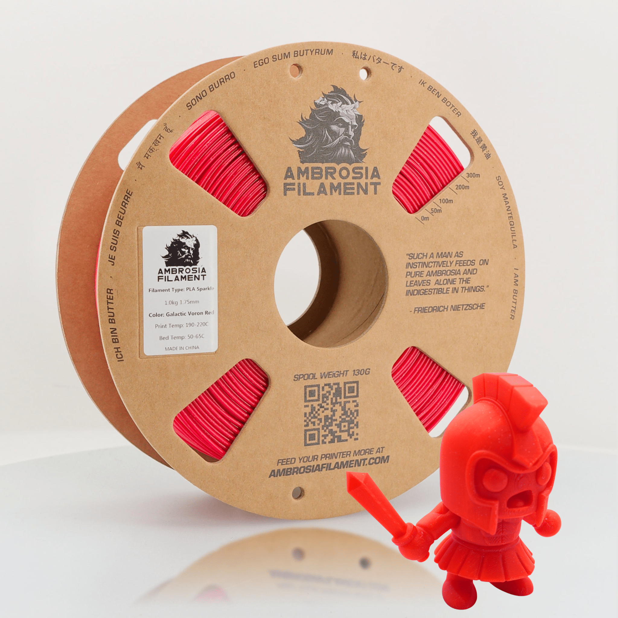 AMBROSIA Galactic (Sparkle) PLA Filament of the Gods - 1KG Bambu AMS Friendly Cardboard Spools Premium 3D Printing Filament - West3D 3D Printing Supplies - AMBROSIA FILAMENT