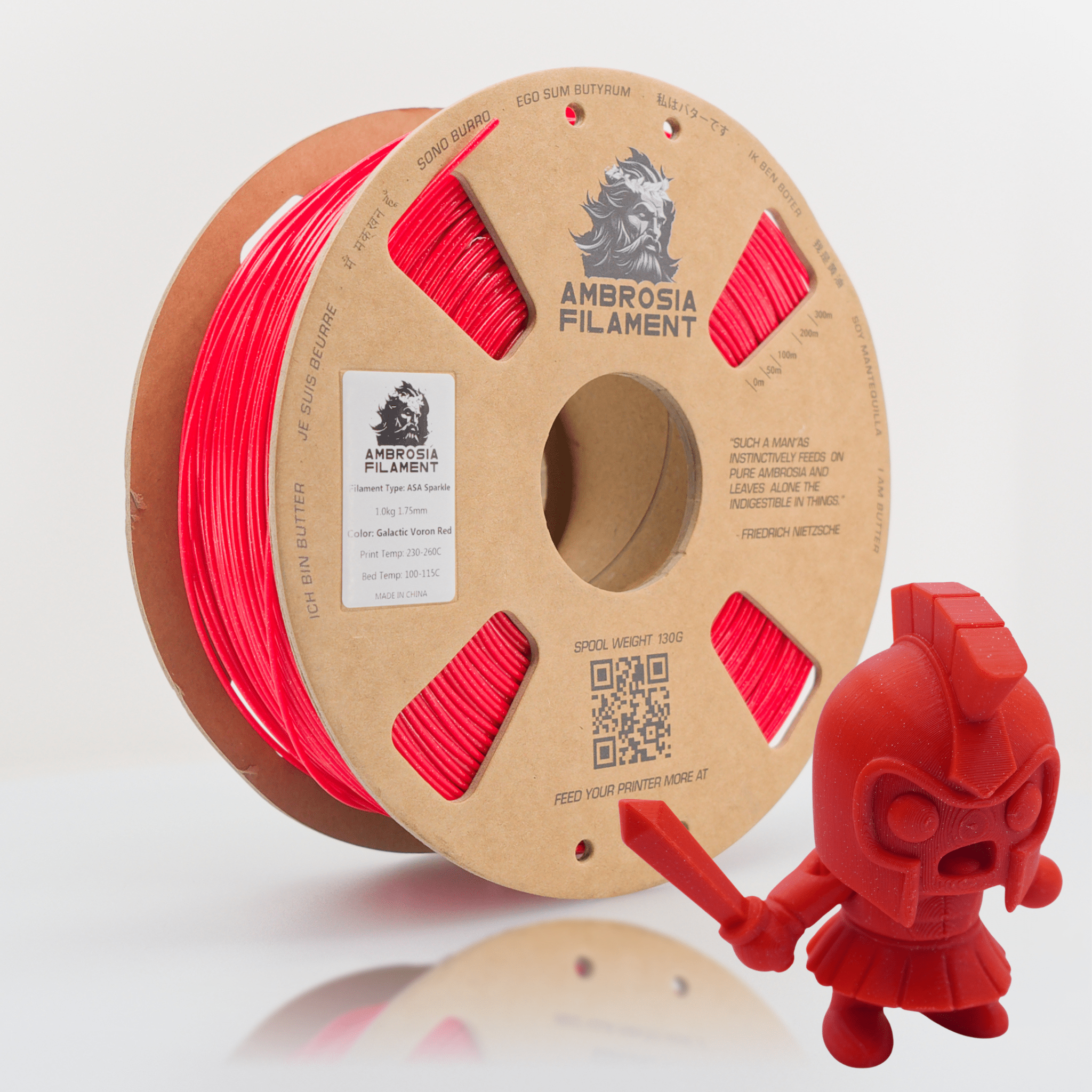 AMBROSIA Galactic (Sparkle) PLA Filament of the Gods - 1KG Bambu AMS Friendly Cardboard Spools Premium 3D Printing Filament - West3D 3D Printing Supplies - AMBROSIA FILAMENT