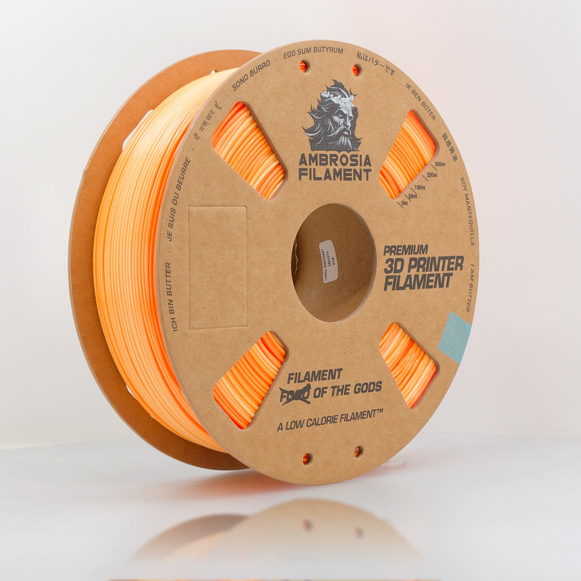 AMBROSIA PLA Filament of the Gods - 1KG Bambu AMS Friendly Cardboard Spools Premium 3D Printing Filament - West3D 3D Printing Supplies - AMBROSIA FILAMENT