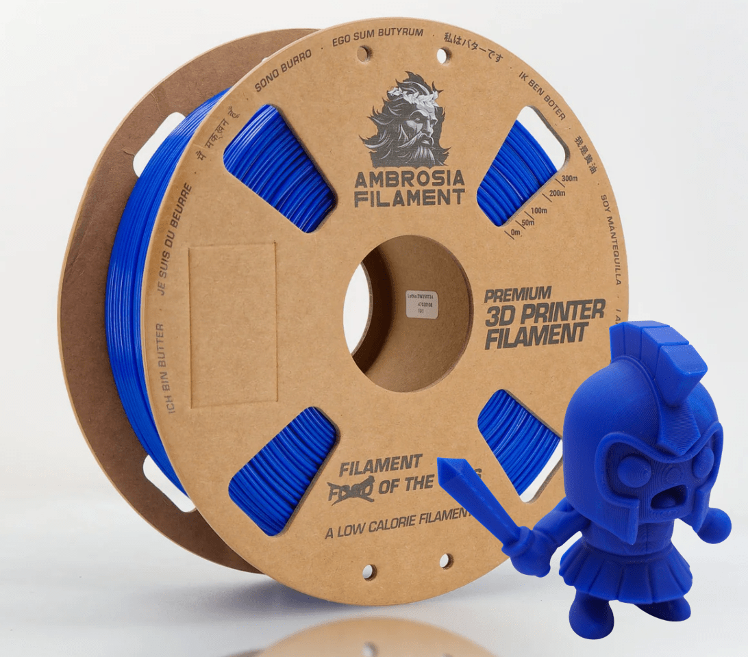 AMBROSIA PLA Filament of the Gods - 1KG Bambu AMS Friendly Cardboard Spools Premium 3D Printing Filament - West3D 3D Printing Supplies - AMBROSIA FILAMENT