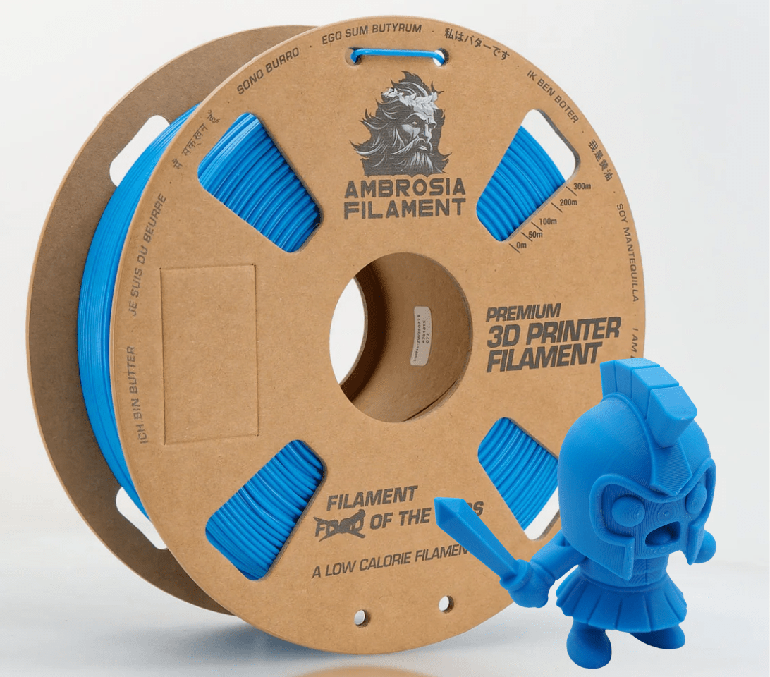 AMBROSIA PLA Filament of the Gods - 1KG Bambu AMS Friendly Cardboard Spools Premium 3D Printing Filament - West3D 3D Printing Supplies - AMBROSIA FILAMENT