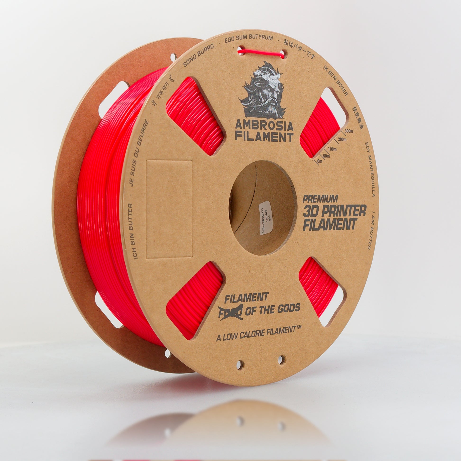 AMBROSIA PLA Filament of the Gods - 1KG Bambu AMS Friendly Cardboard Spools Premium 3D Printing Filament - West3D 3D Printing Supplies - AMBROSIA FILAMENT