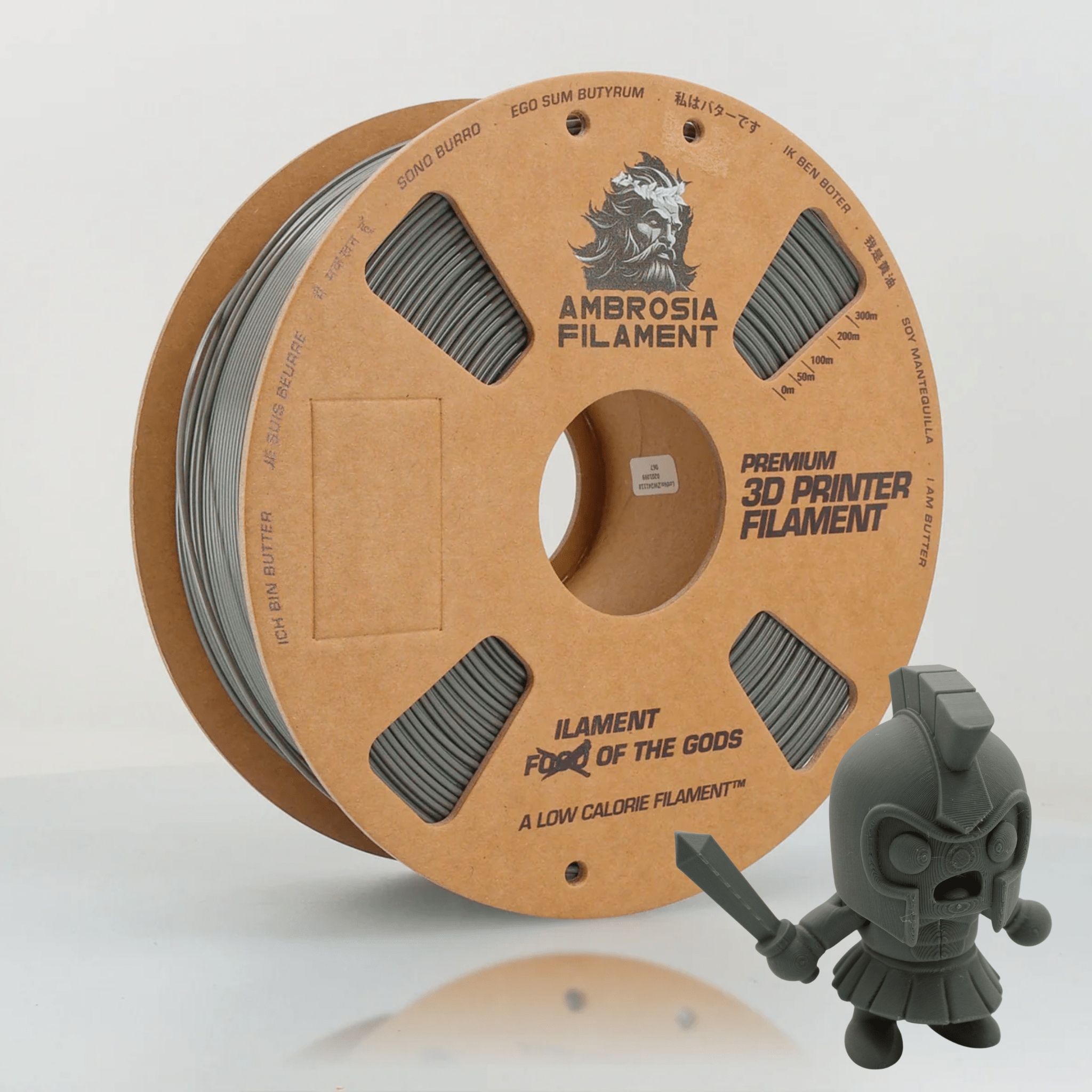 AMBROSIA PLA Filament of the Gods - 1KG Bambu AMS Friendly Cardboard Spools Premium 3D Printing Filament - West3D 3D Printing Supplies - AMBROSIA FILAMENT