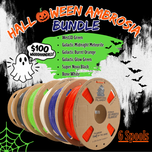 Ambrosia PLA Halloween Bundle - West3D 3D Printing Supplies - AMBROSIA FILAMENT