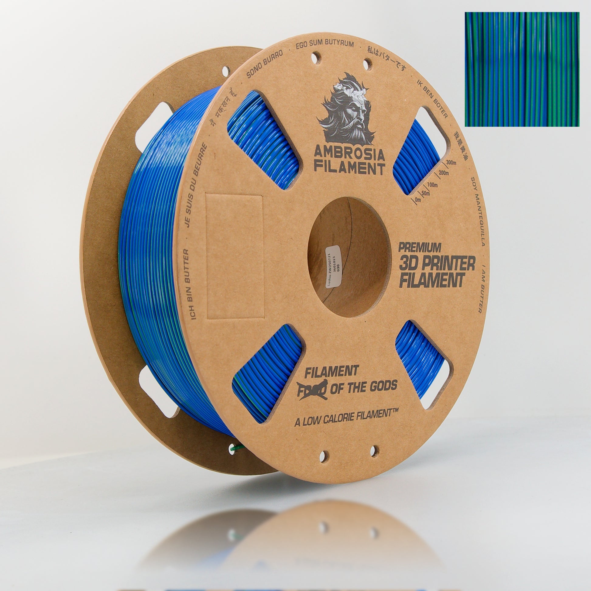 AMBROSIA SILK PLA Filament of the Gods - 1KG Bambu AMS Friendly Cardboard Spools Premium 3D Printing Filament - West3D 3D Printing Supplies - AMBROSIA FILAMENT