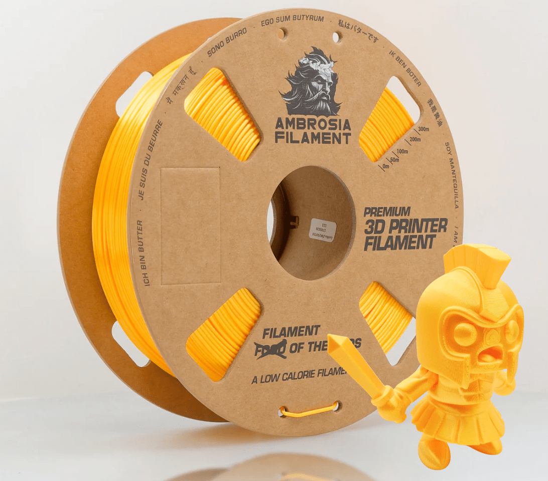 AMBROSIA SILK PLA Filament of the Gods - 1KG Bambu AMS Friendly Cardboard Spools Premium 3D Printing Filament - West3D 3D Printing Supplies - AMBROSIA FILAMENT