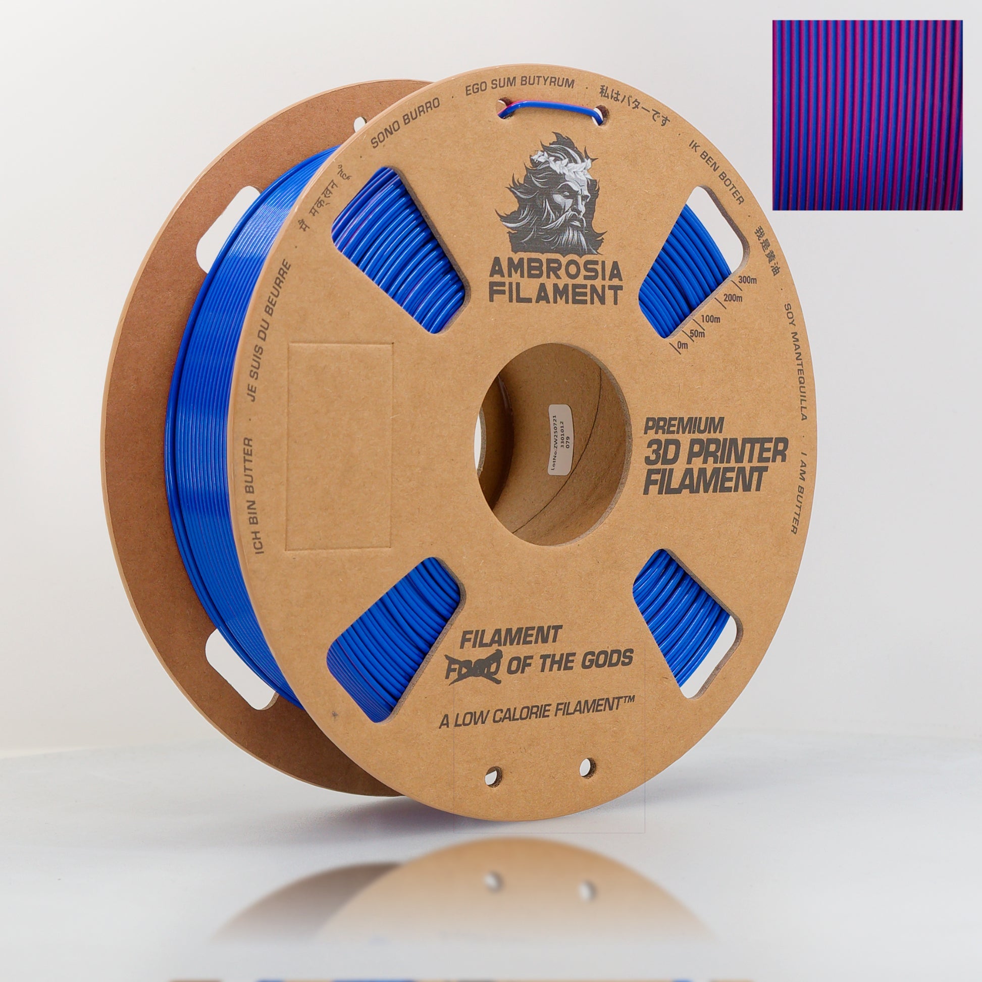 AMBROSIA SILK PLA Filament of the Gods - 1KG Bambu AMS Friendly Cardboard Spools Premium 3D Printing Filament - West3D 3D Printing Supplies - AMBROSIA FILAMENT