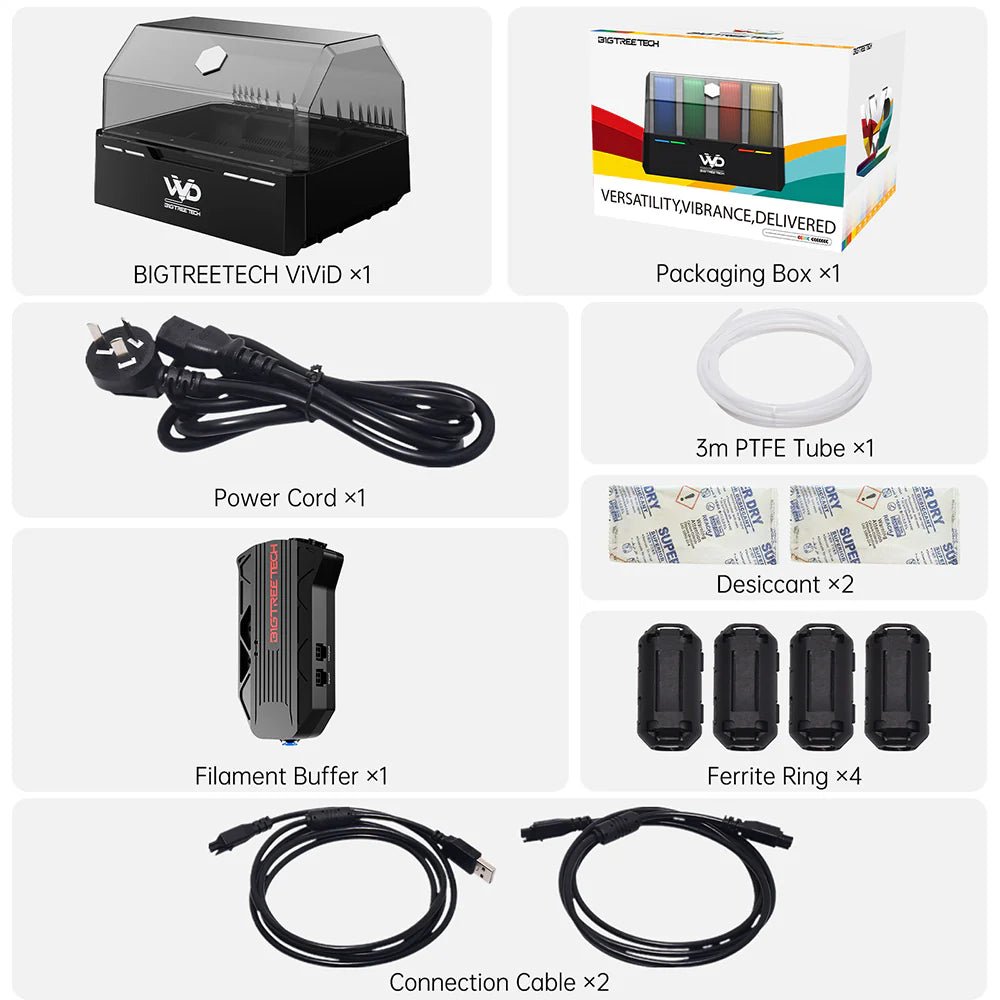 BIGTREETECH ViViD Multi - Color Filament System and Dryer Box for Klipper 3D Printers - West3D 3D Printing Supplies - BTT