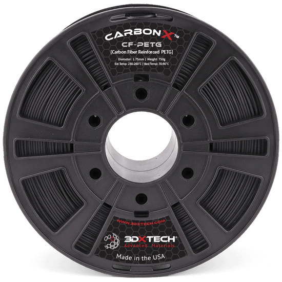 CarbonX PETG+CF 3D Printer Filament by 3DXTech Made in USA 750g - West3D 3D Printing Supplies - 3DXTech