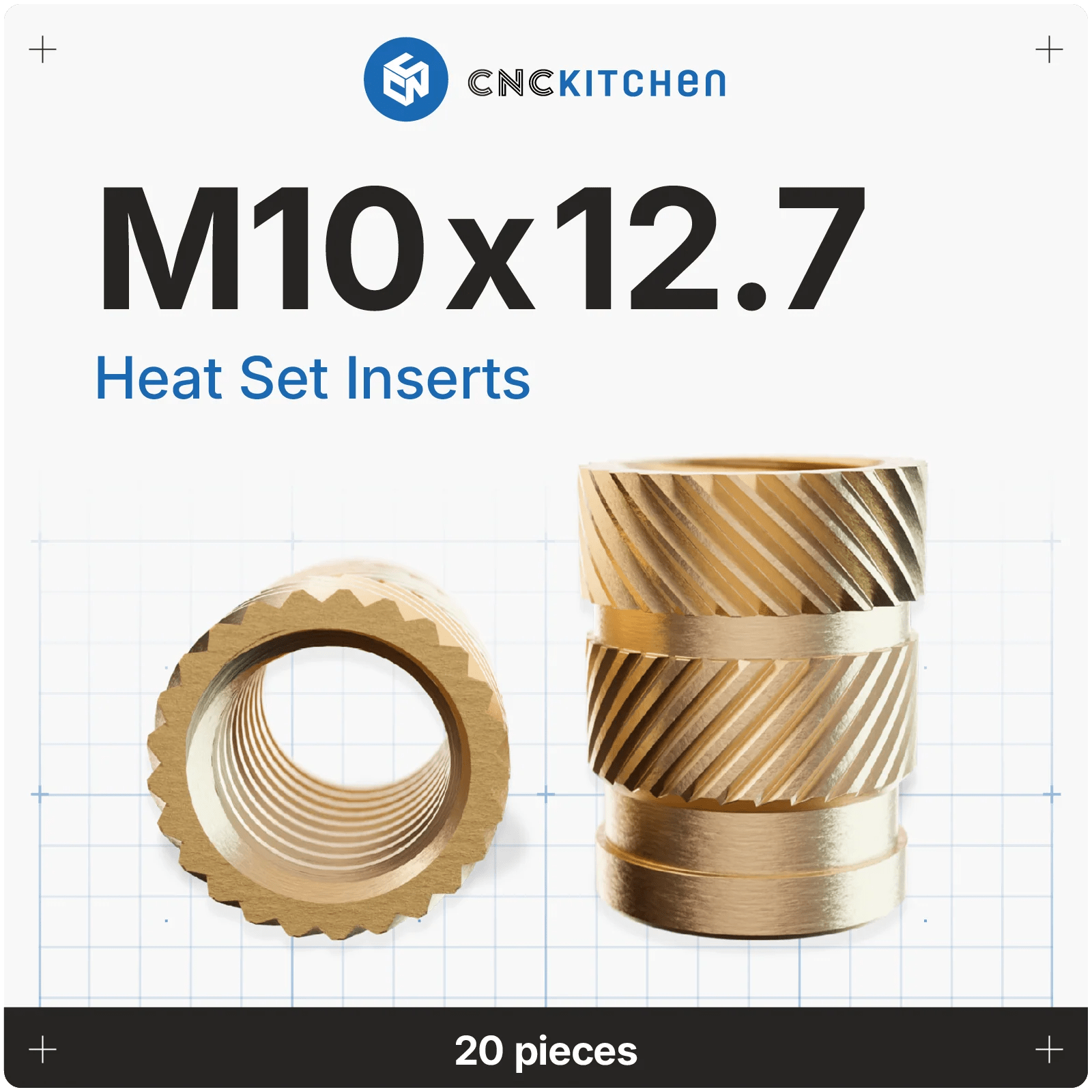 CNC Kitchen Heat Set Inserts (Various Sizes) - West3D 3D Printing Supplies - CNC Kitchen