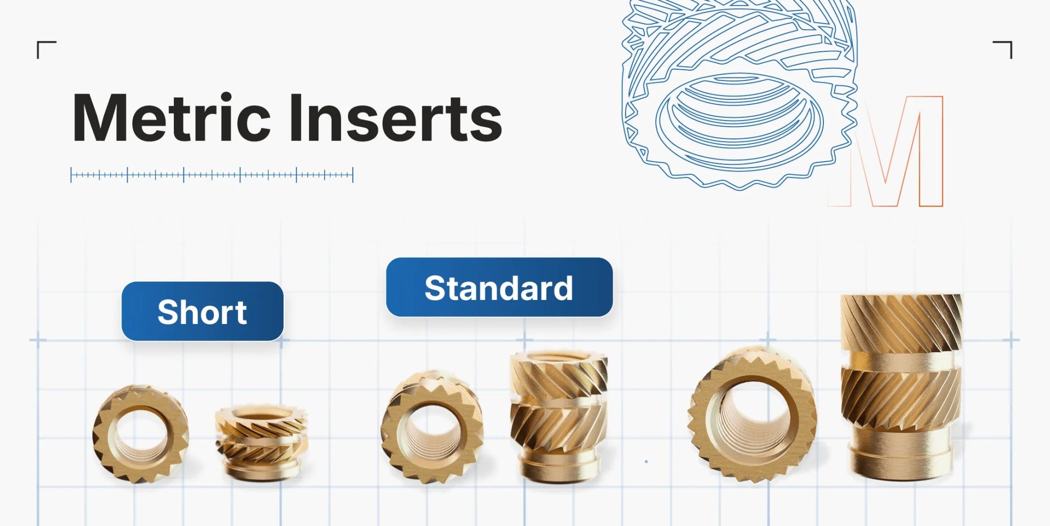CNC Kitchen Heat Set Inserts (Various Sizes)