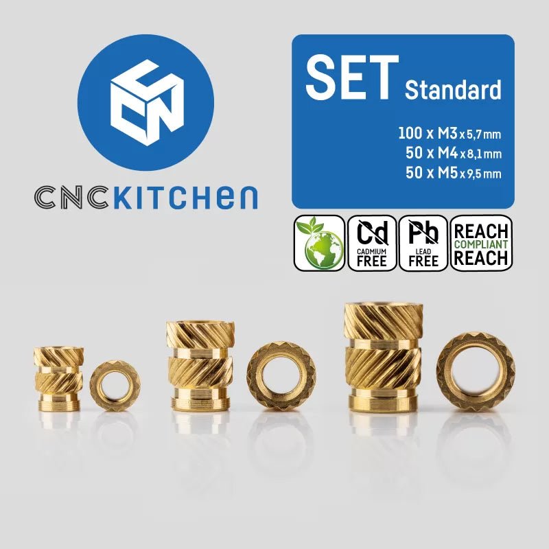 CNC Kitchen Heat Set Inserts (Various Sizes) - West3D 3D Printing Supplies - CNC Kitchen