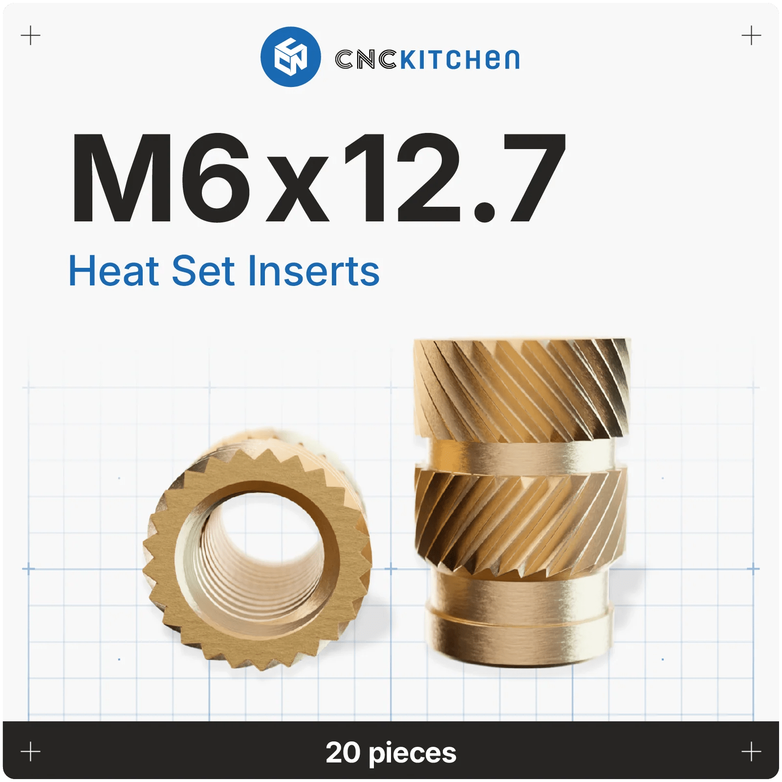 CNC Kitchen Heat Set Inserts (Various Sizes) - West3D 3D Printing Supplies - CNC Kitchen