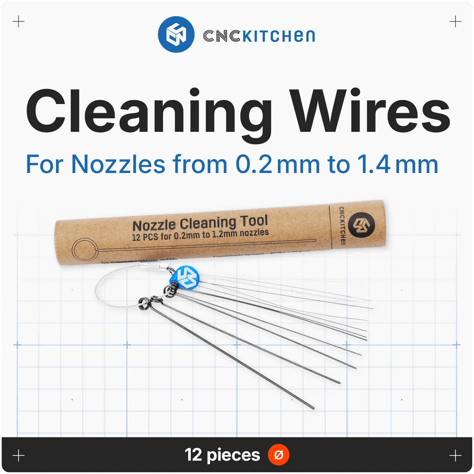 CNC Kitchen Nozzle Cleaning Wires - West3D 3D Printing Supplies - CNC Kitchen