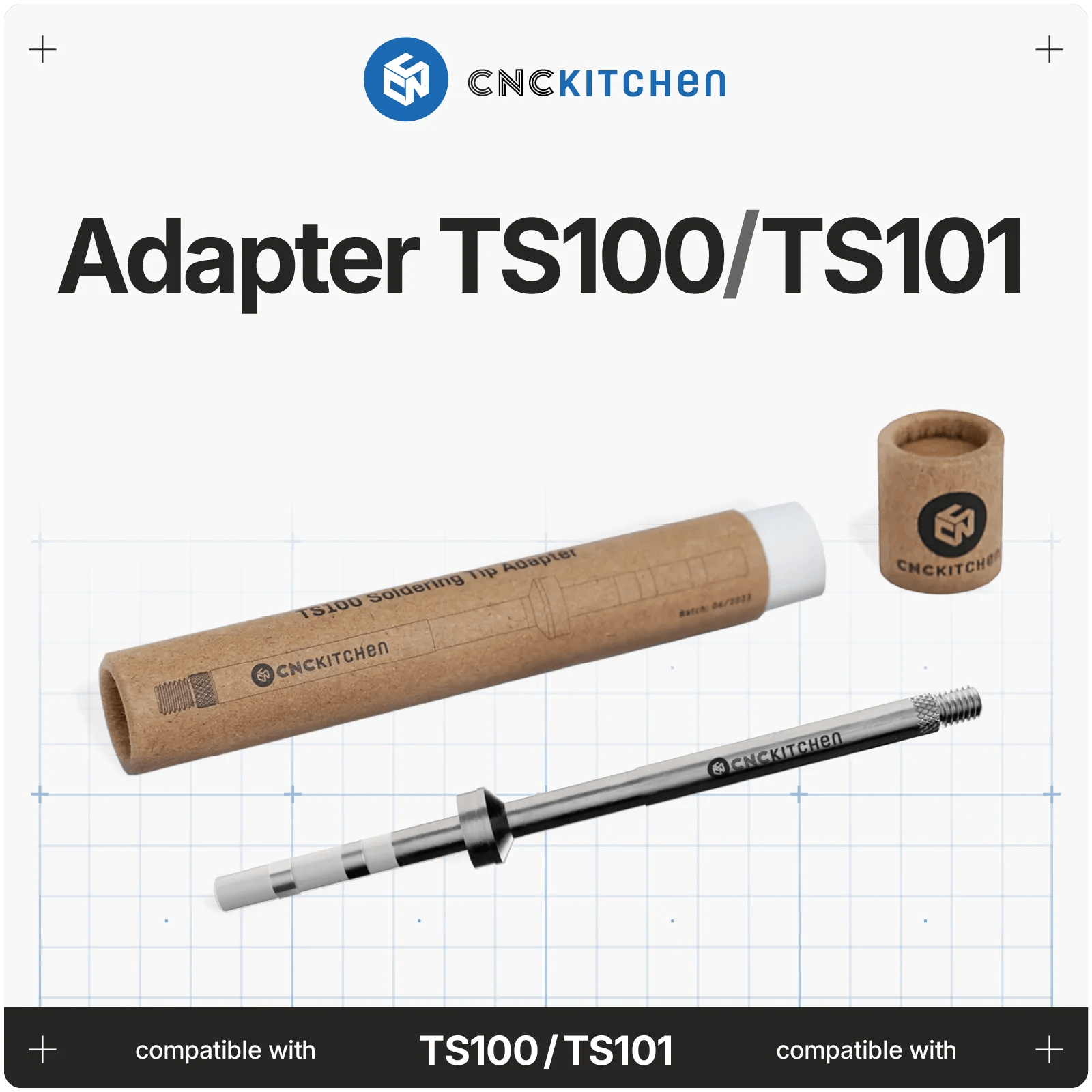 CNC Kitchen TS100 and TS101 Cartridge Adapter - West3D 3D Printing Supplies - CNC Kitchen