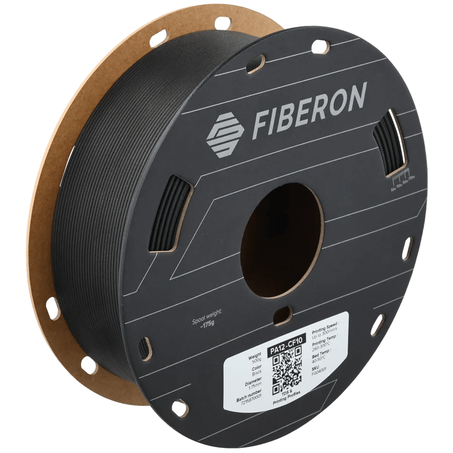 Polymaker Fiberon Engineering Filament - PA12 - CF10 (500g) - West3D 3D Printing Supplies - Polymaker