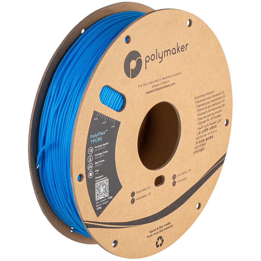 Polymaker PolyFlex TPU95 3D Printer Filament 750g 1.75mm - West3D 3D Printing Supplies - Polymaker