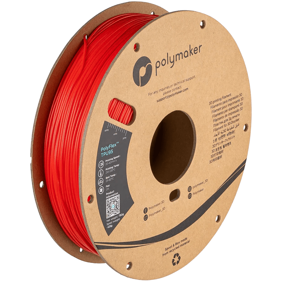 Polymaker PolyFlex TPU95 3D Printer Filament 750g 1.75mm - West3D 3D Printing Supplies - Polymaker