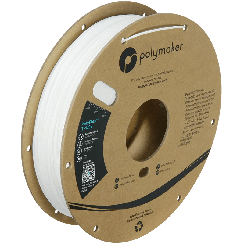 Polymaker PolyFlex TPU95 3D Printer Filament 750g 1.75mm - West3D 3D Printing Supplies - Polymaker