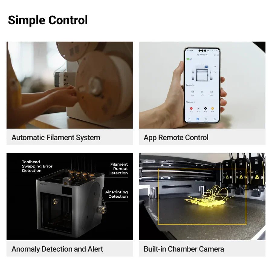 Snapmaker U1 - Multi - Toolhead Multi - Color Printer with Fast Changes and Minimal Waste - West3D 3D Printing Supplies - Snapmaker