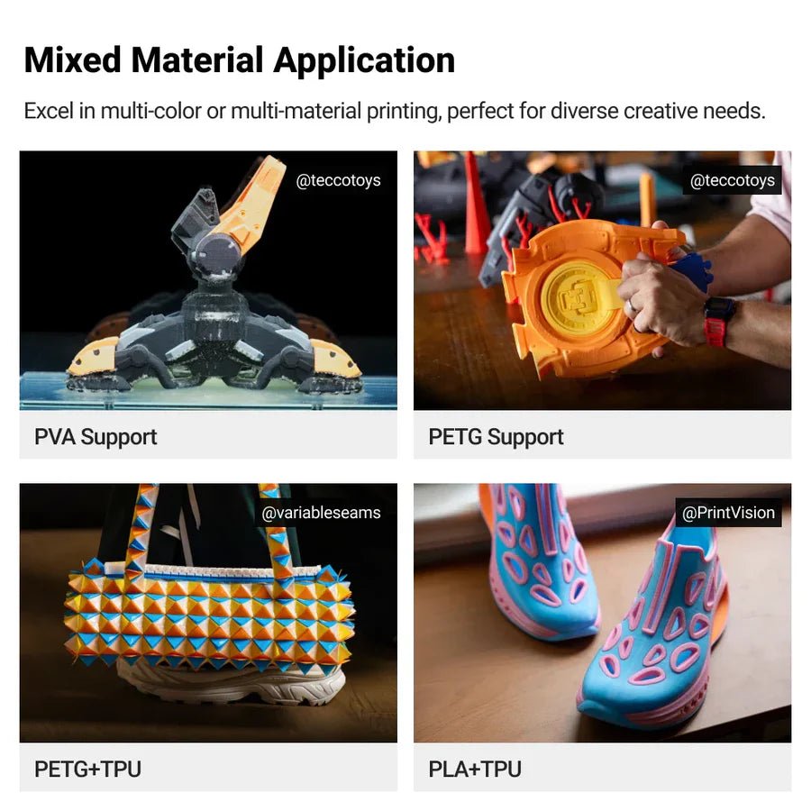 Snapmaker U1 - Multi - Toolhead Multi - Color Printer with Fast Changes and Minimal Waste - West3D 3D Printing Supplies - Snapmaker