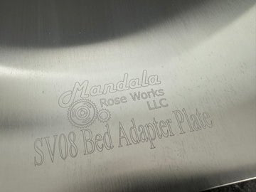 SOVOL SV08 Bed Adapter with Voron 350 Cast Tooling Plate (5083 Alloy) - West3D 3D Printing Supplies - Mandala Roseworks