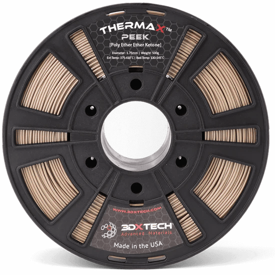 ThermaX PEEK 1.75mm 3D Printer Filament by 3DXTech Made in USA 500g - West3D 3D Printing Supplies - 3DXTech