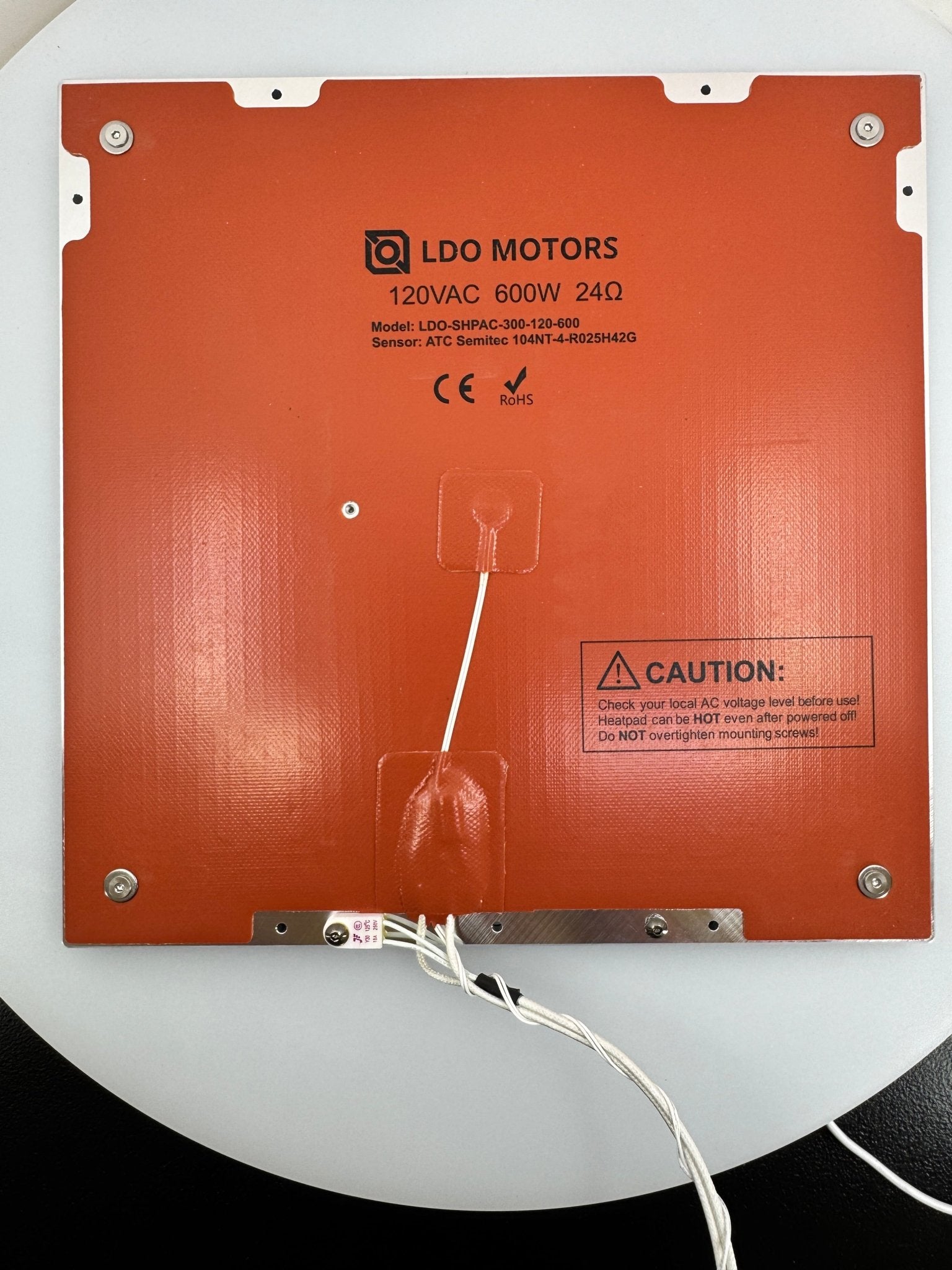 Voron Trident Aluminum Build Plate Complete Kit by LDO Systems (Heater, Magnet, and fuse pre - applied to plate) - West3D 3D Printing Supplies - LDO Systems