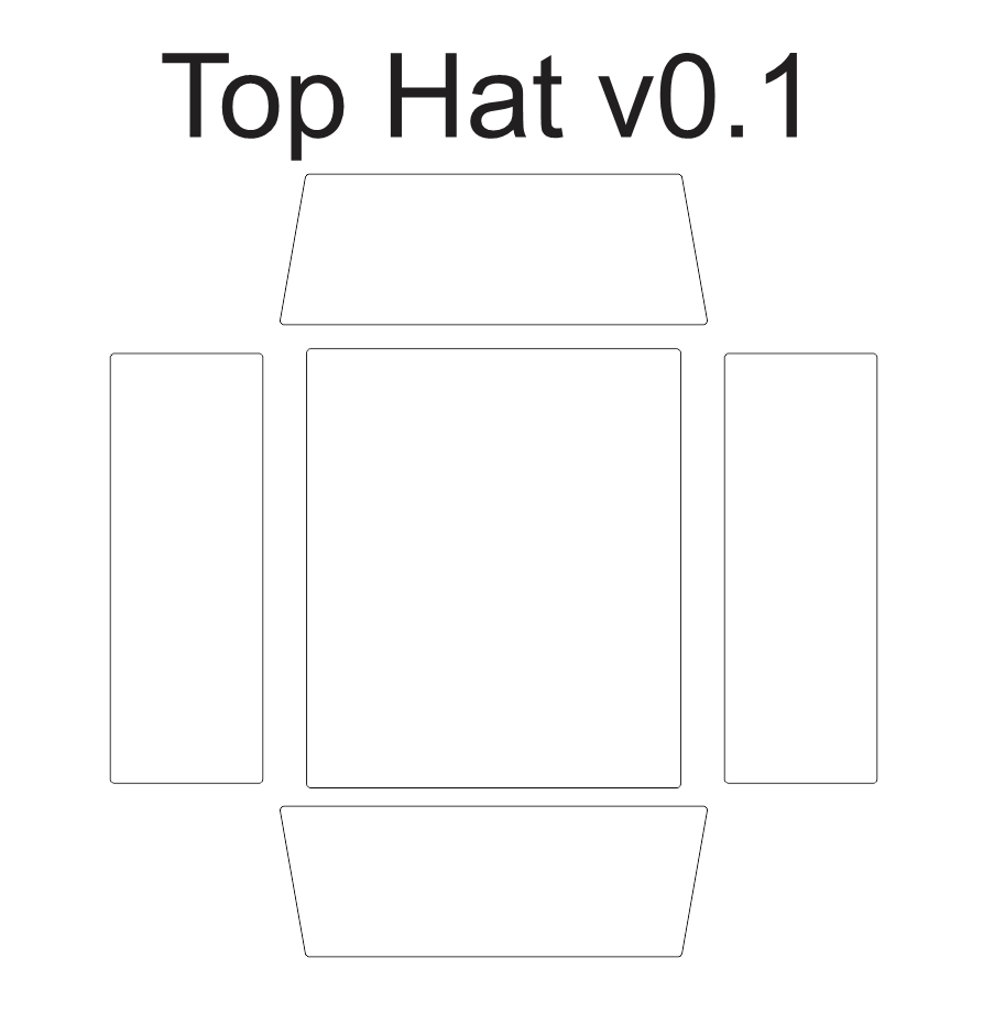 Voron V0 / V0.1 / V0.2 Top Hat Acrylic Panels - West3D 3D Printing Supplies - MandalaRoseWorks