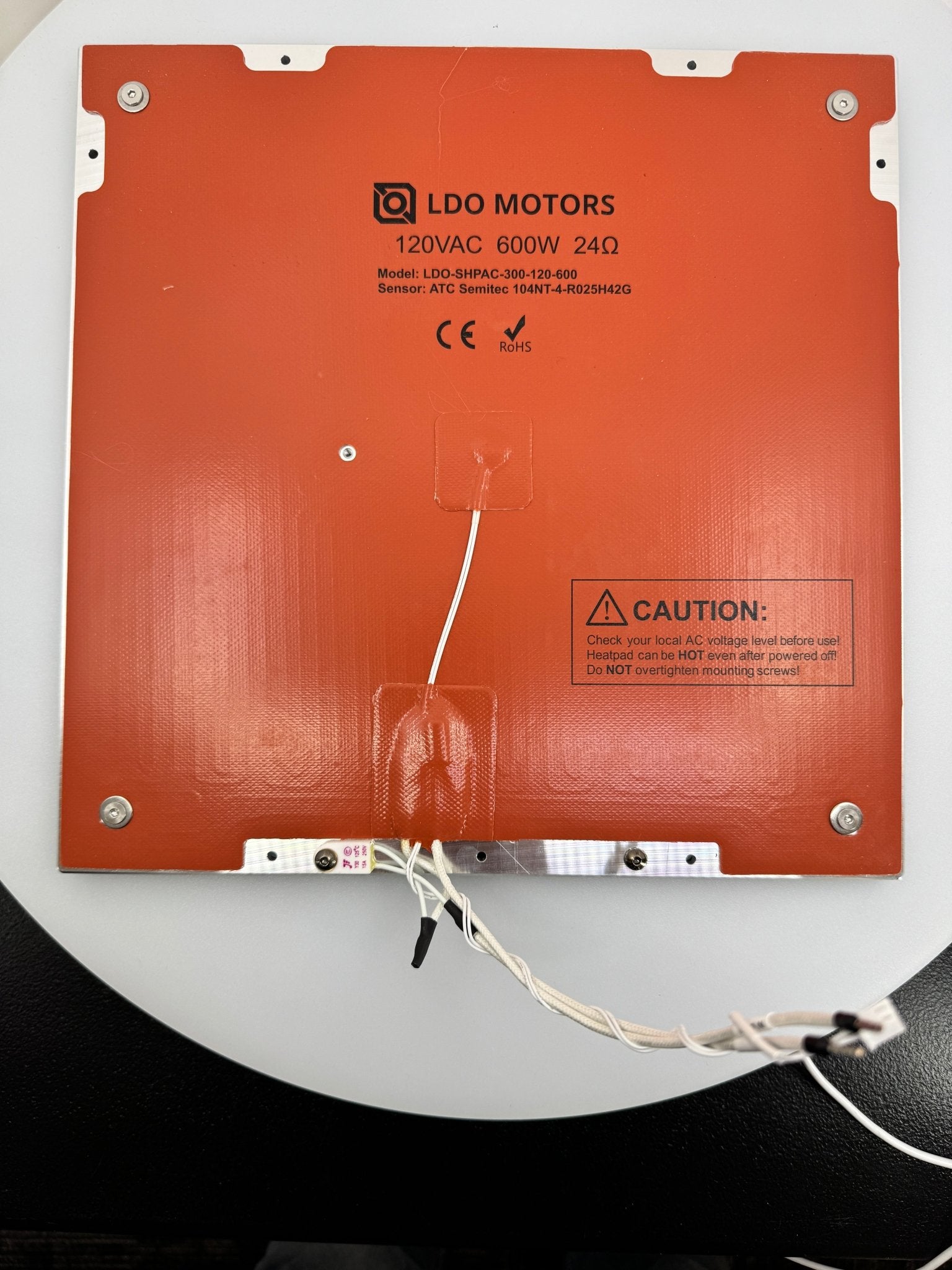 Voron V2.4 Aluminum Build Plate Complete Kit by LDO Systems (Heater, Magnet, and fuse pre - applied to plate) - West3D 3D Printing Supplies - LDO Systems