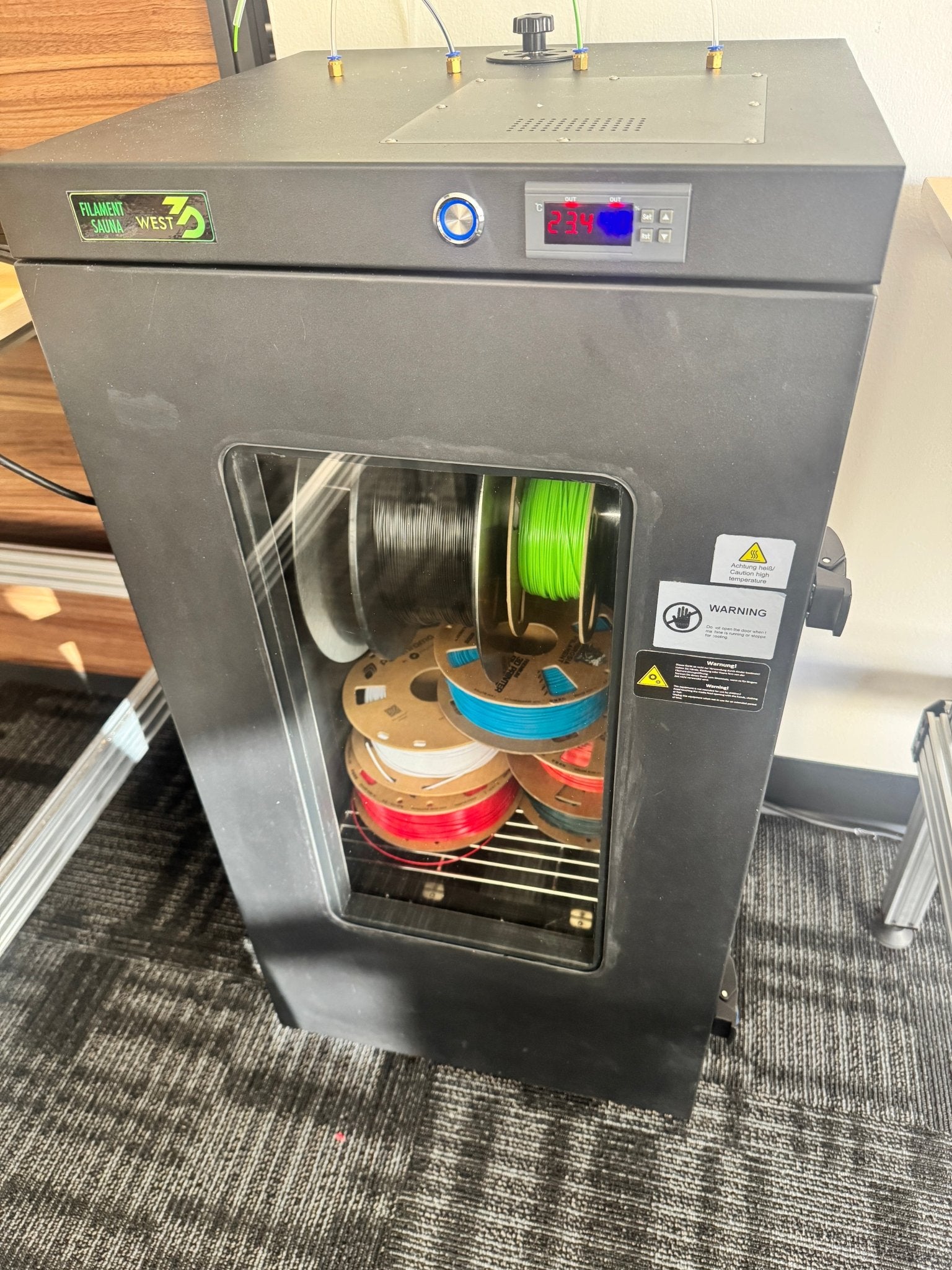 West3D Filament Sauna - Large Industrial High Temperature Filament Dryer for all filament types - West3D 3D Printing Supplies - West3D 3D Printing Supplies