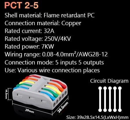 5-5 Fast Wire Cable Connectors / Wago Connector - West3D Printing - Trianglelab