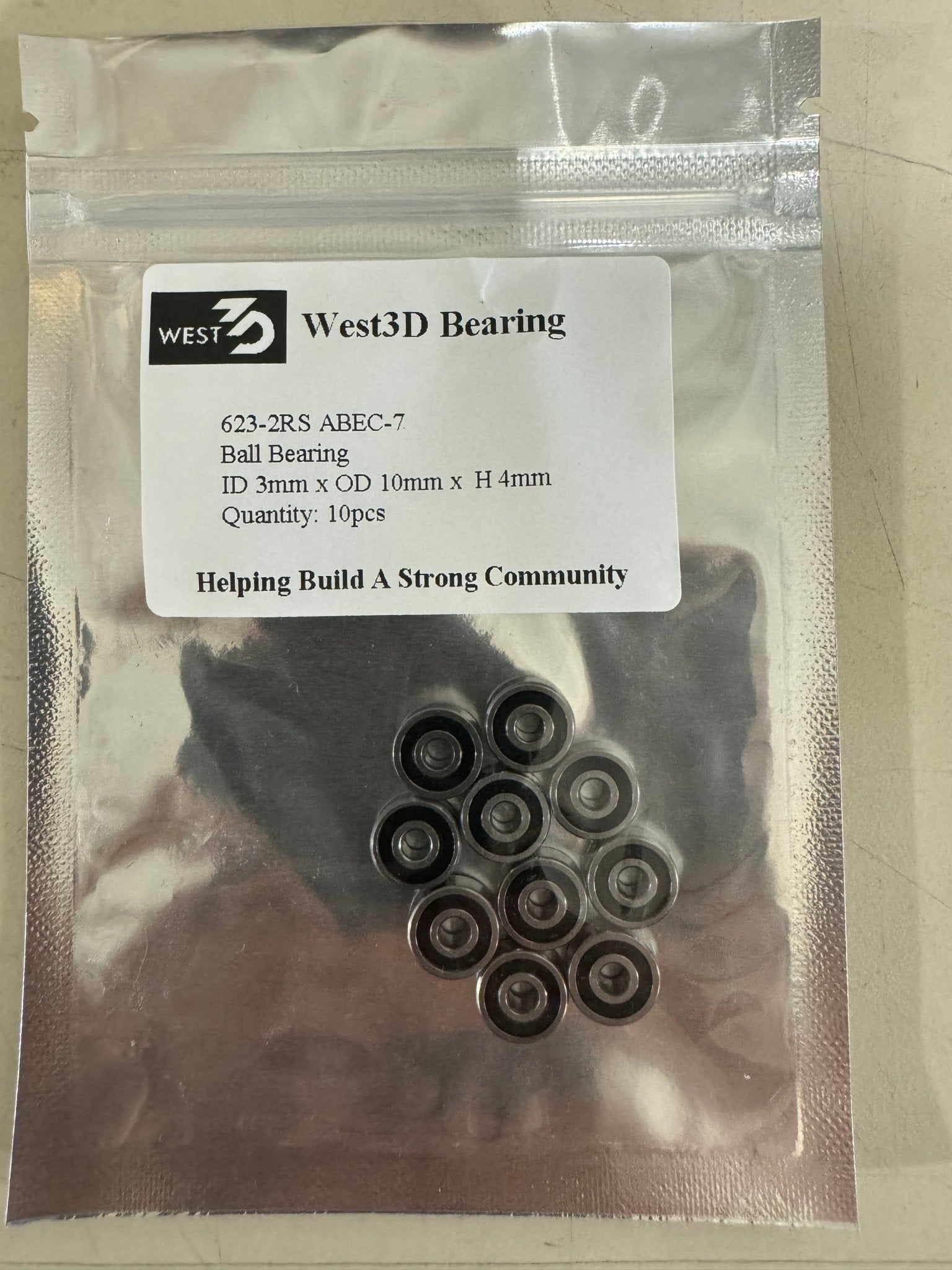 623-2RS ABEC7 Ball Bearing - West3D Printing - Rain&Dew