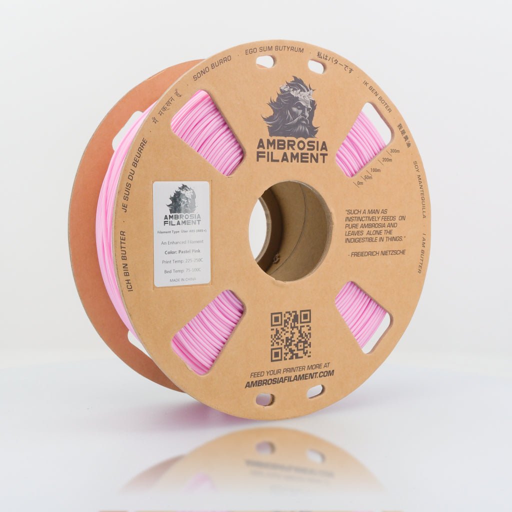 AMBROSIA Über ABS Filament of the Gods - 1KG Bambu AMS Friendly Cardboard Spools Premium 3D Printing Filament ABS+ - West3D Printing - AMBROSIA FILAMENT