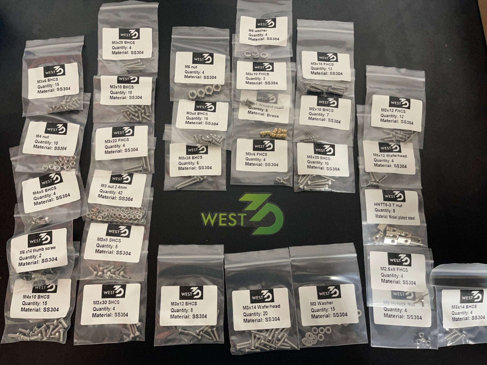 BDF Positron Fastener Kit - West3D Printing - West3D Printing