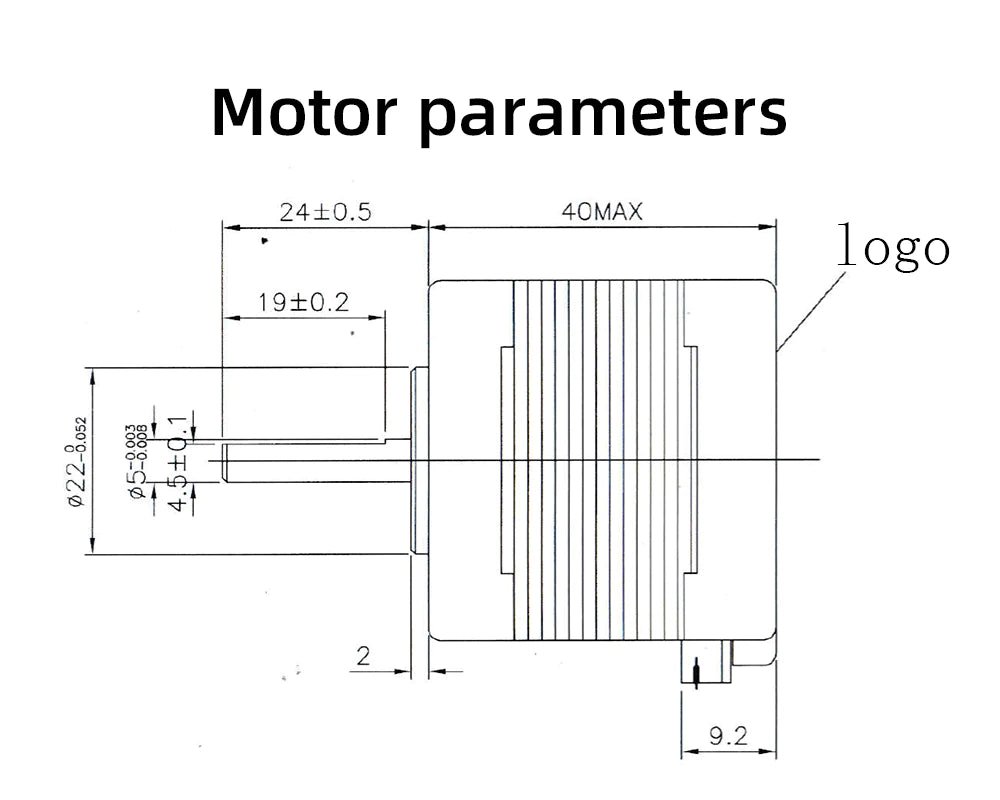 BIQU 42HDB4036Z-24B 1A Nema 17 Motor 1.8 degree Class F High Temp Motor with 1 meter PTFE motor harness - West3D Printing - BTT