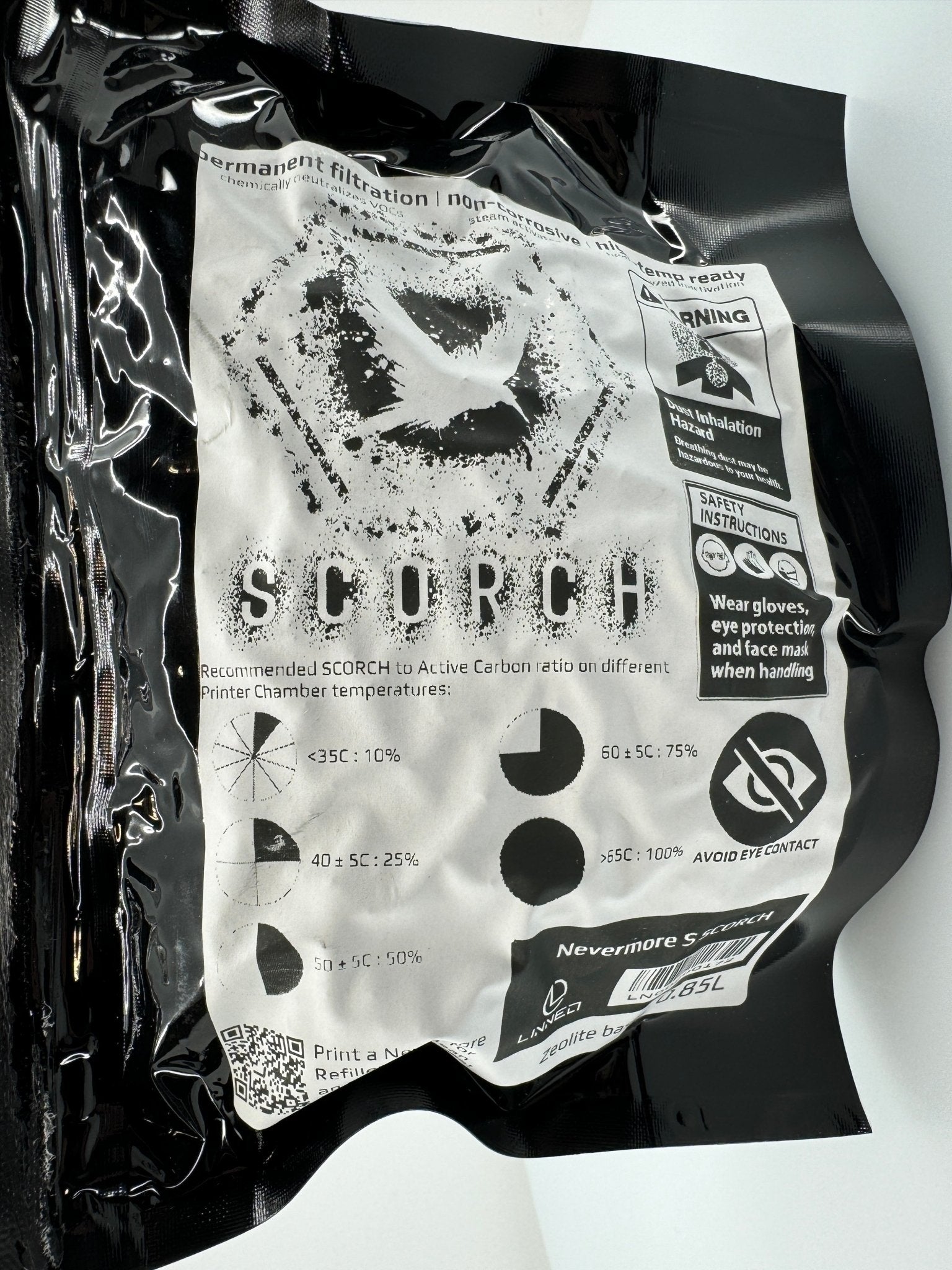 Genuine Nevermore Premium Activated Carbon for VOC, (Standard, XL, and Scorch) Media Filtration Bags for odor removal and Nevermore - West3D 3D Printing Supplies - Nevermore